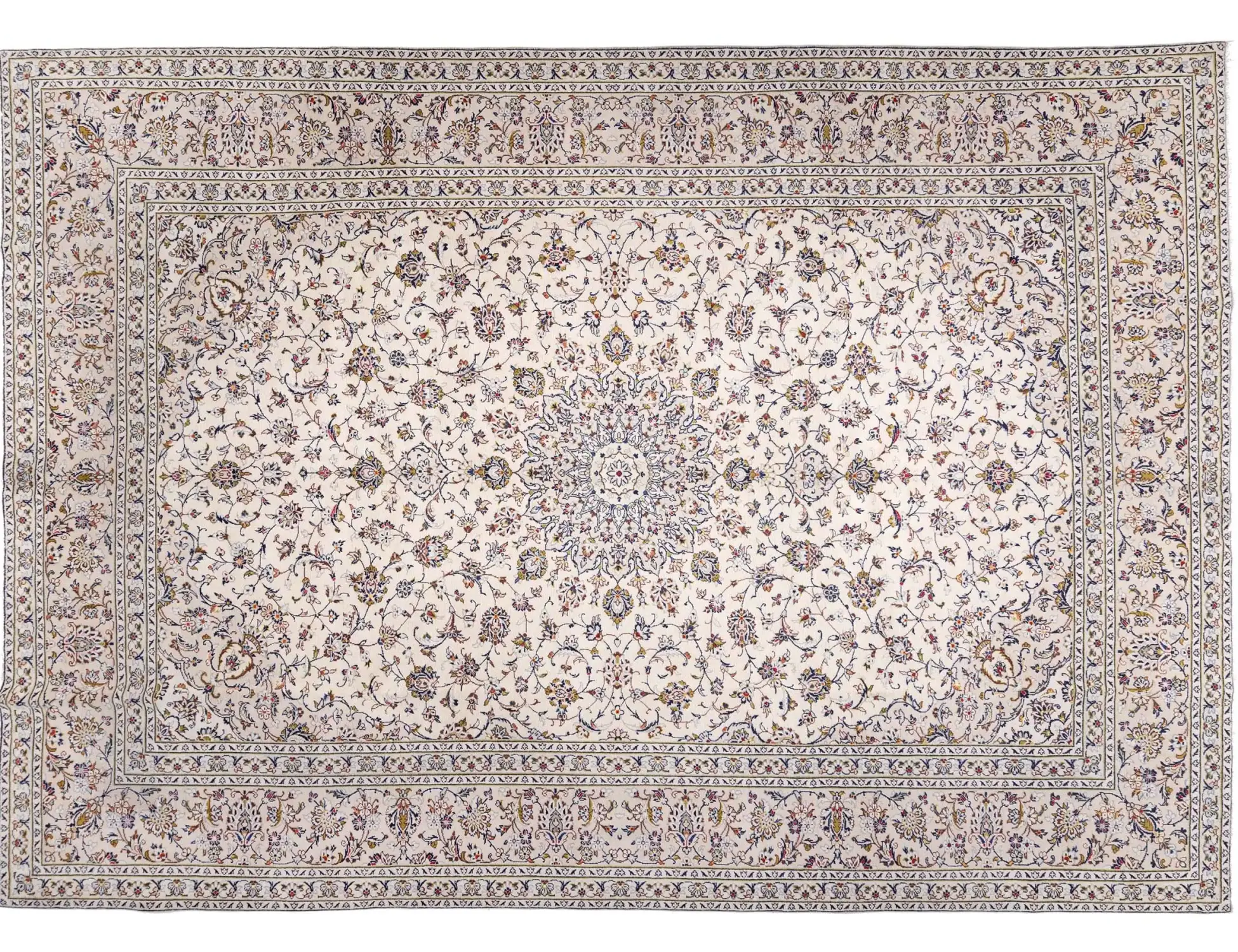 Beige Persa Ardakan Patina 393 x 285 cm - Alfombra única hecha a mano