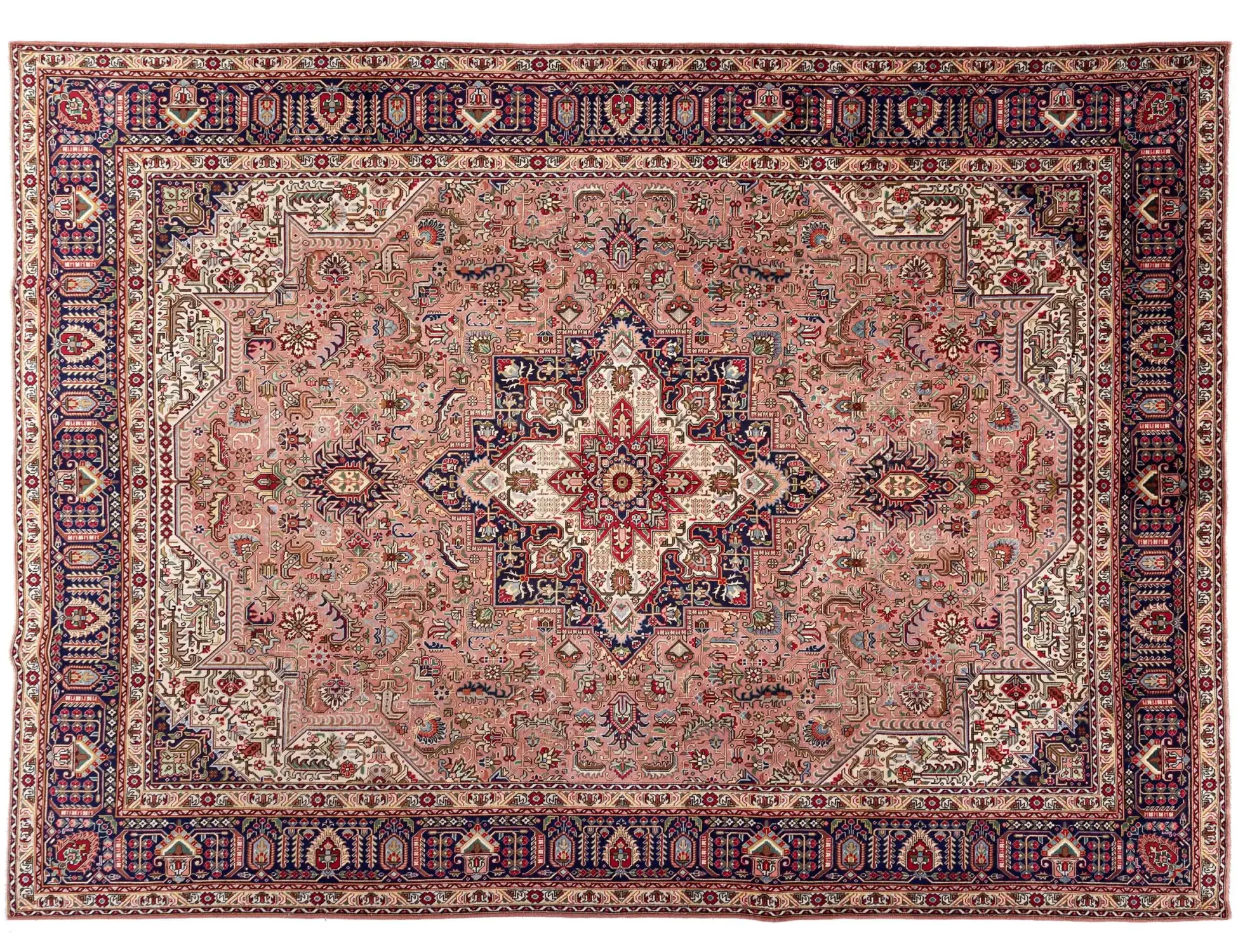 Rose Persien Tabriz Patina 395 x 295 cm - Unikt håndlavet tæppe