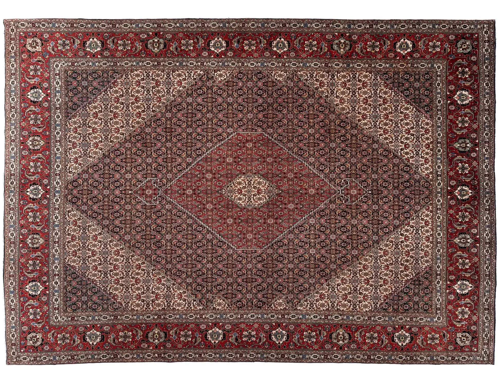 Blå Persien Tabriz Patina 396 x 296 cm - Unikt håndlavet tæppe