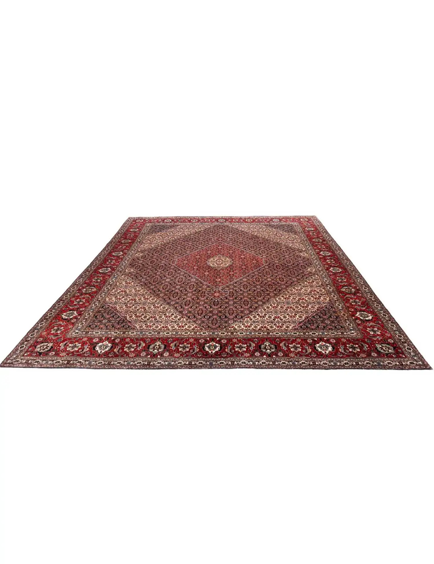 Blu Persiano Tabriz Patina 396 x 296 cm - Tappeto unico fatto a mano
