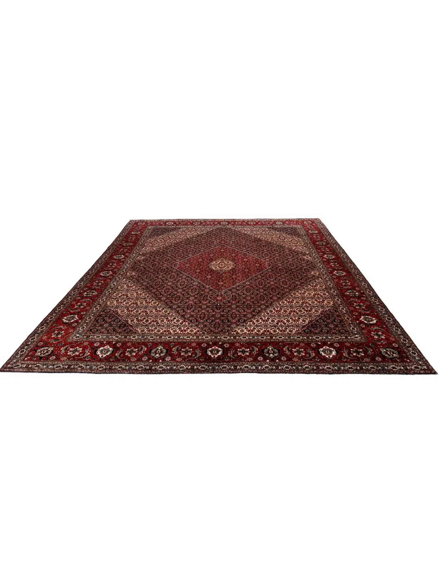 Blu Persiano Tabriz Patina 396 x 296 cm - Tappeto unico fatto a mano