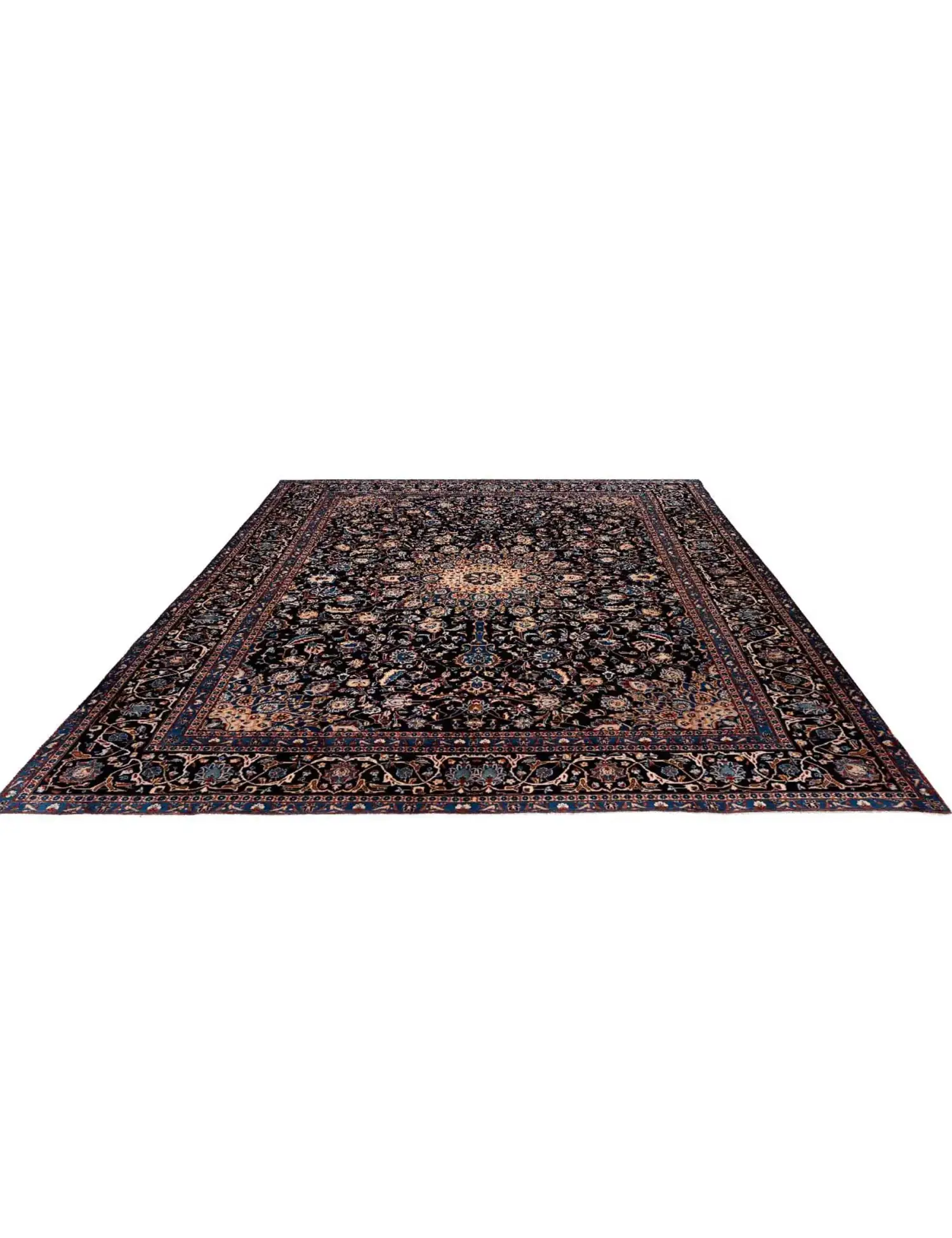 Blauw Perzië Kashmar Patina 372 x 286 cm - Uniek handgemaakt tapijt