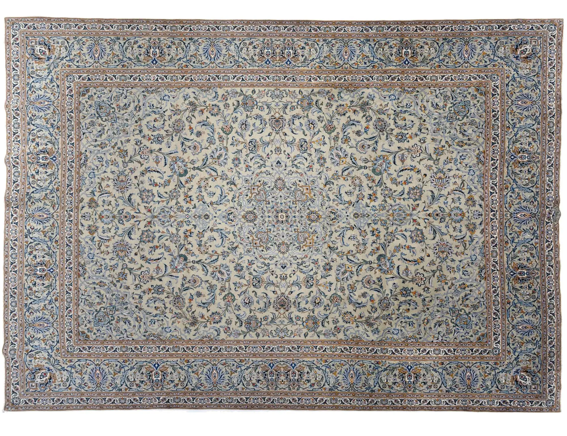 Vihreä Persia Kashan Patina 415 x 300 cm - Ainutlaatuinen käsintehty matto