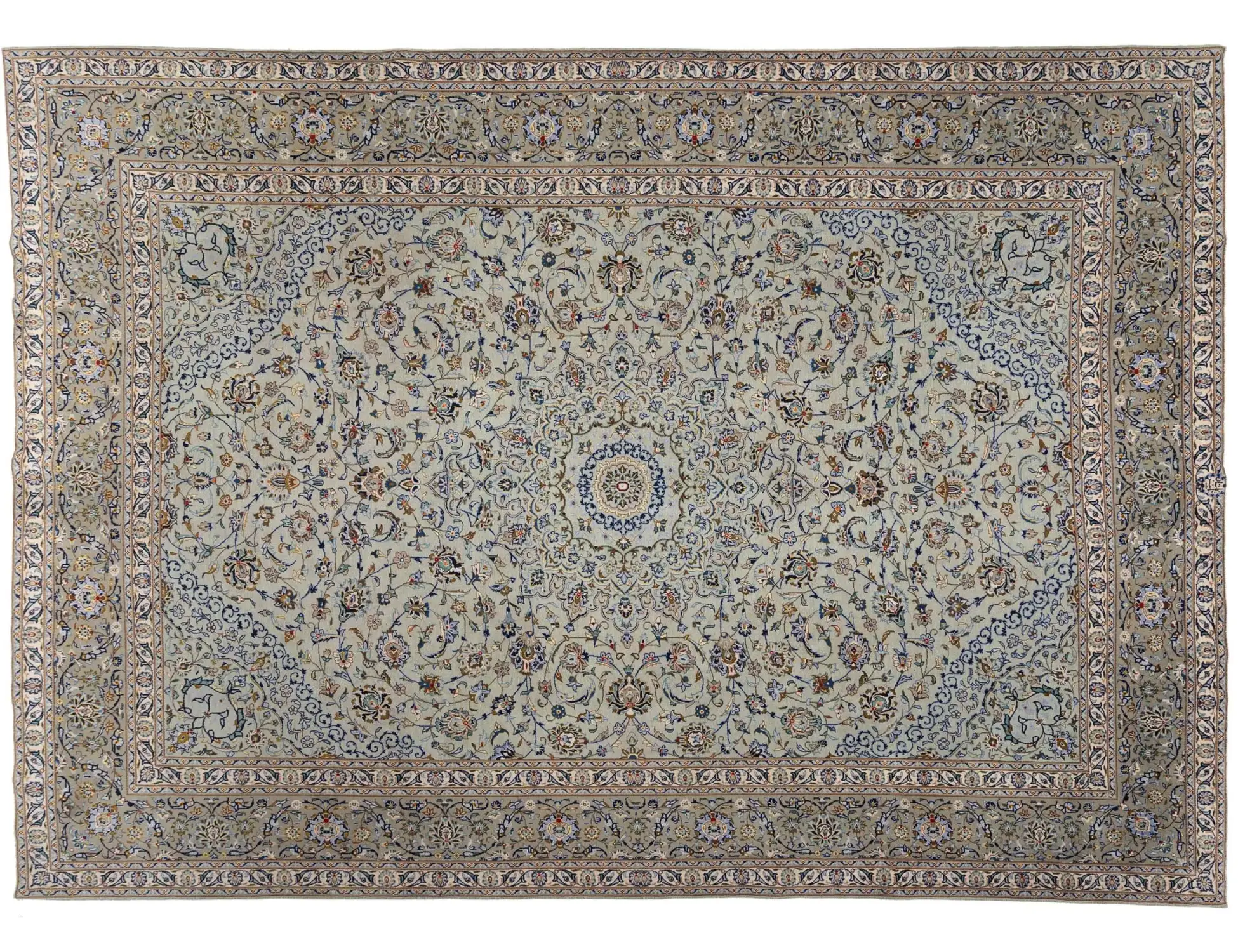 Vihreä Persia Kashan Patina 394 x 292 cm