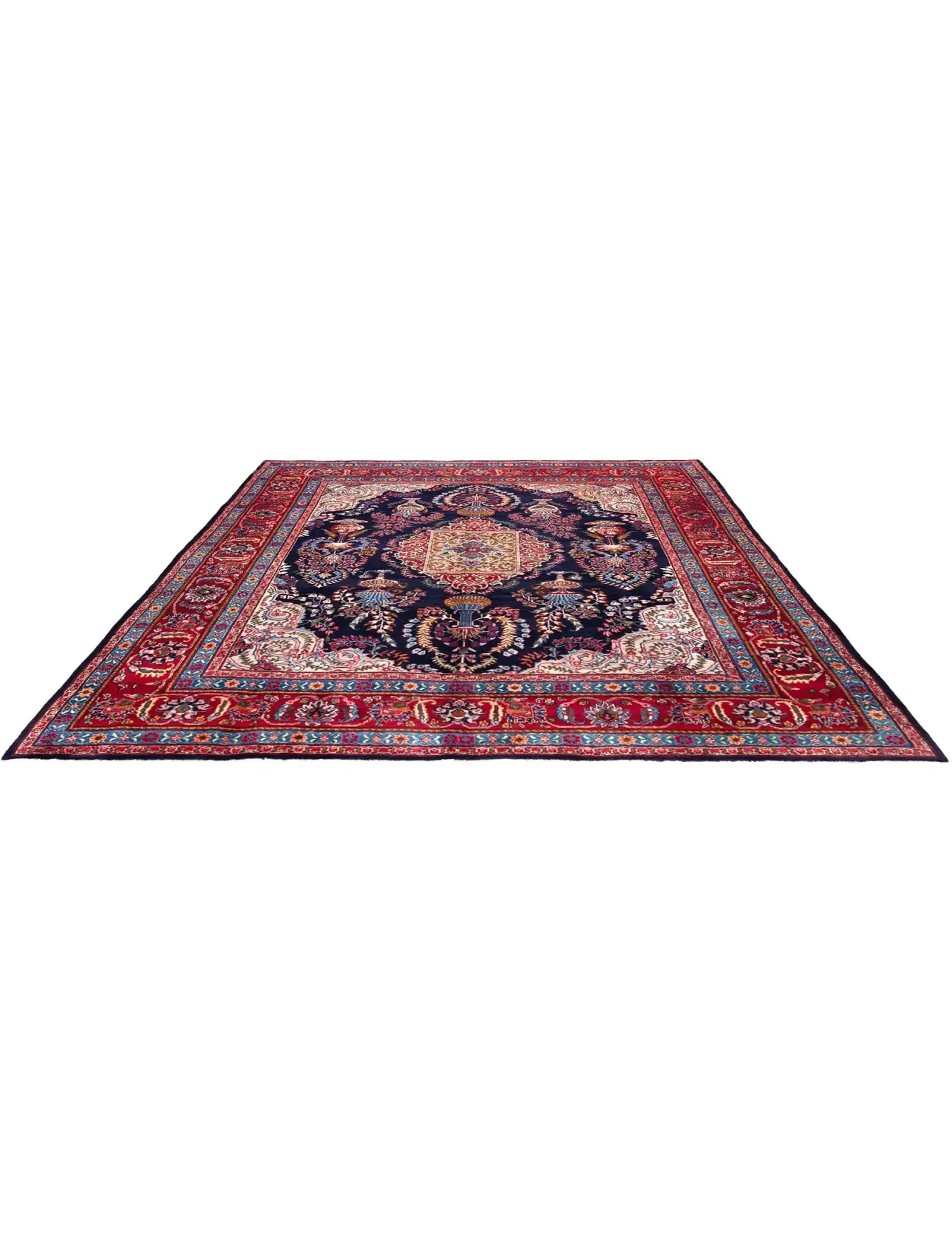 Blauw Perzië Khorasan Patina 283 x 243 cm - Uniek handgemaakt tapijt