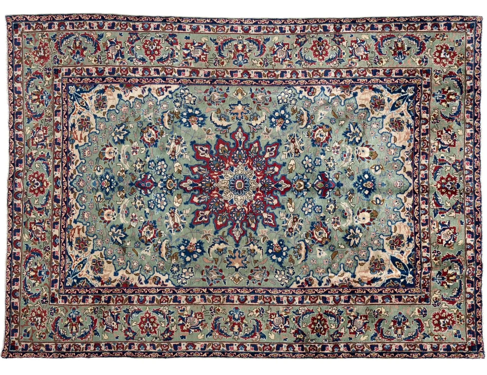 Grün Persien Kashmar Patina 296 x 196 cm