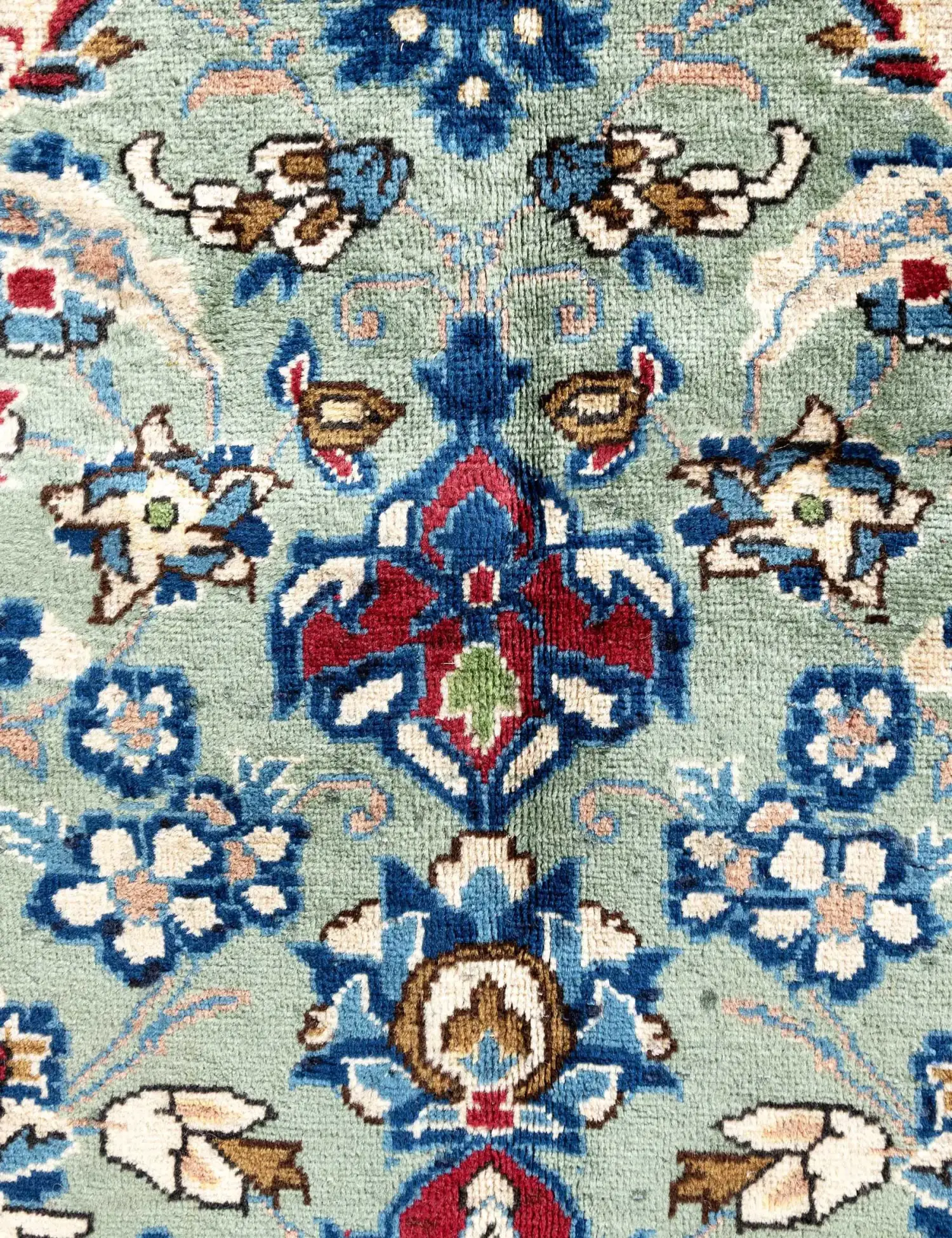 Grün Persien Kashmar Patina 296 x 196 cm - Einzigartiger handgefertigter Teppich