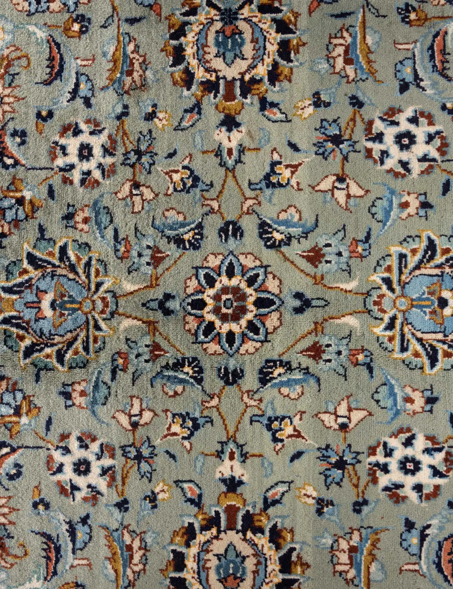 Grün Persien Kashmar Patina 346 x 246 cm - Einzigartiger handgefertigter Teppich