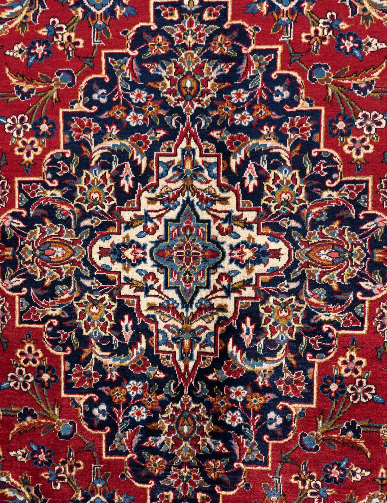 Rouge Persan Kashan Patina 375 x 260 cm - Tapis fait main unique