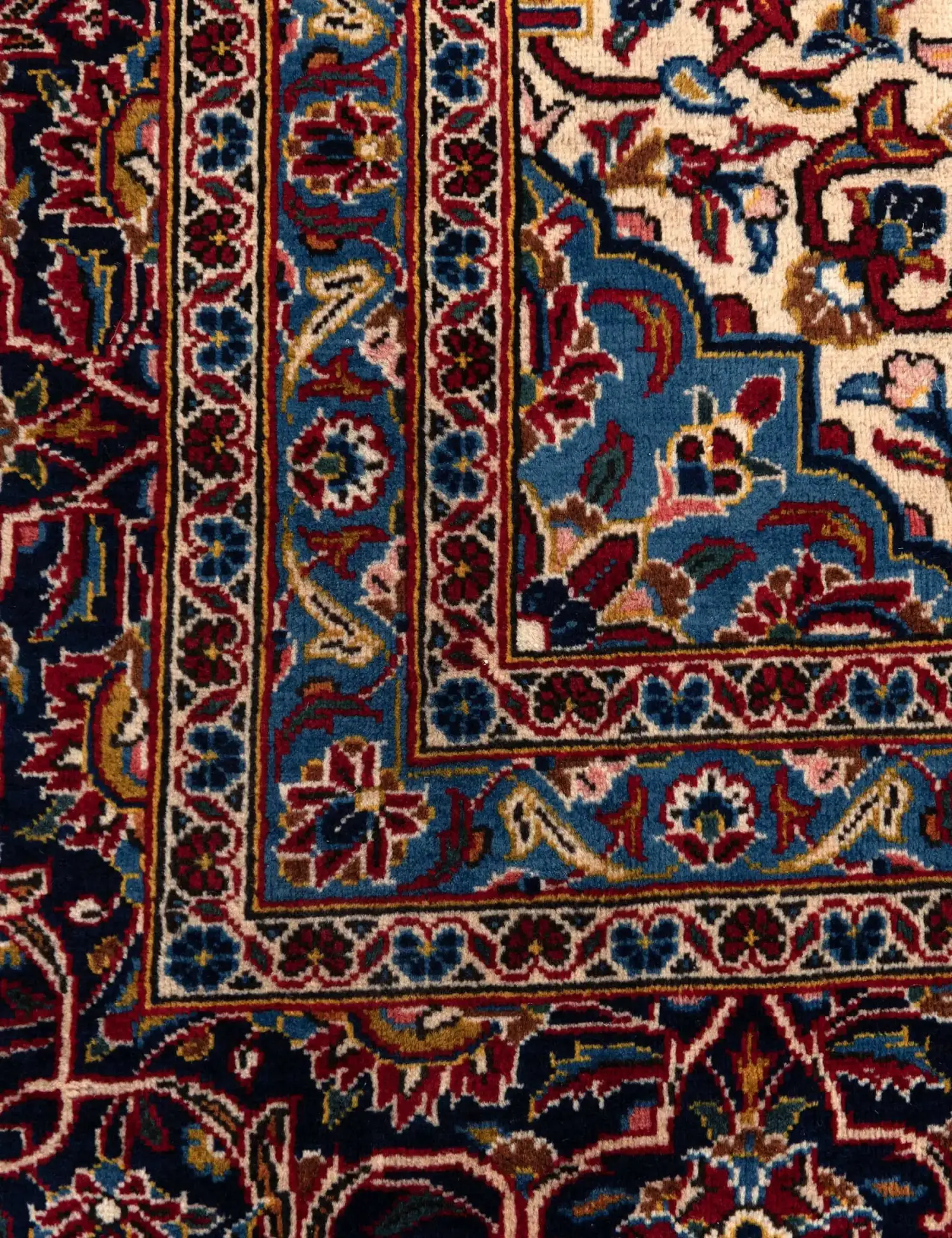 Rouge Persan Kashan Patina 375 x 260 cm - Tapis fait main unique