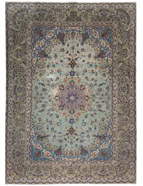 Groen Perzië Kashan Patina 399 x 299 cm