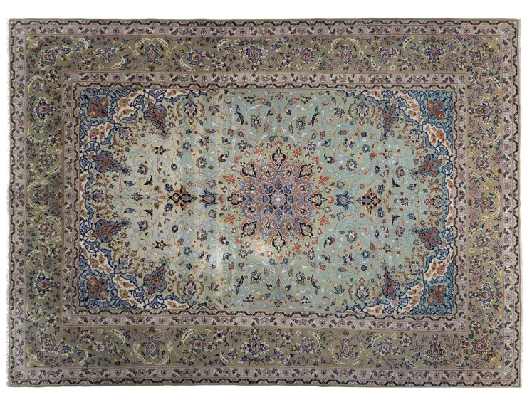 Groen Perzië Kashan Patina 399 x 299 cm