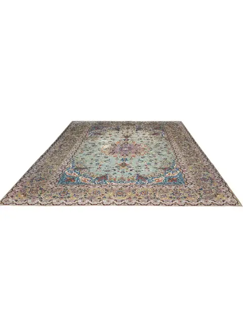 Grønn Persia Kashan Patina 399 x 299 cm - view 1