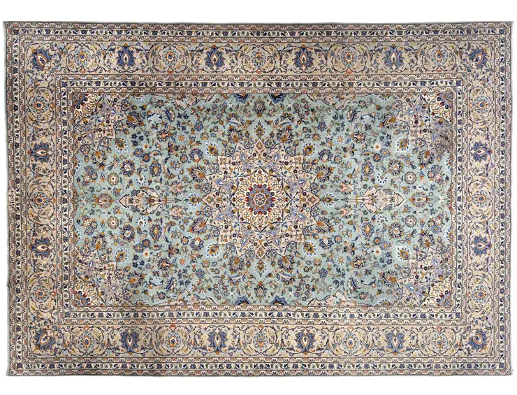 Beige Persan Kashan Patina 366 x 253 cm
