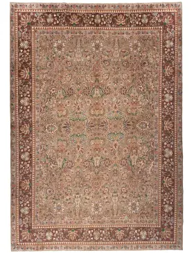 Beige Persiano Kerman Patina 398 x 295 cm