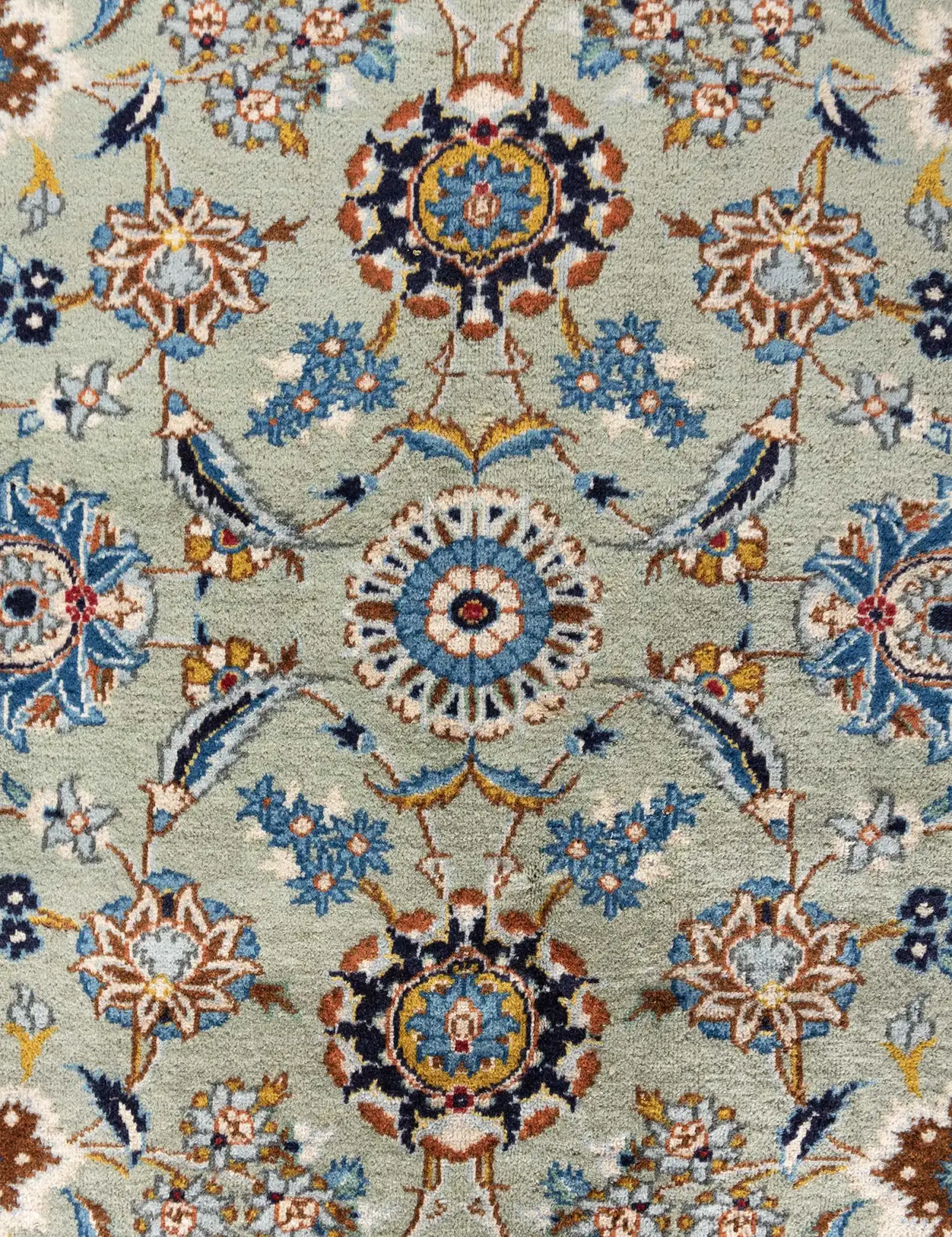 Beige Persiano Kashan Patina 443 x 317 cm - Tappeto unico fatto a mano