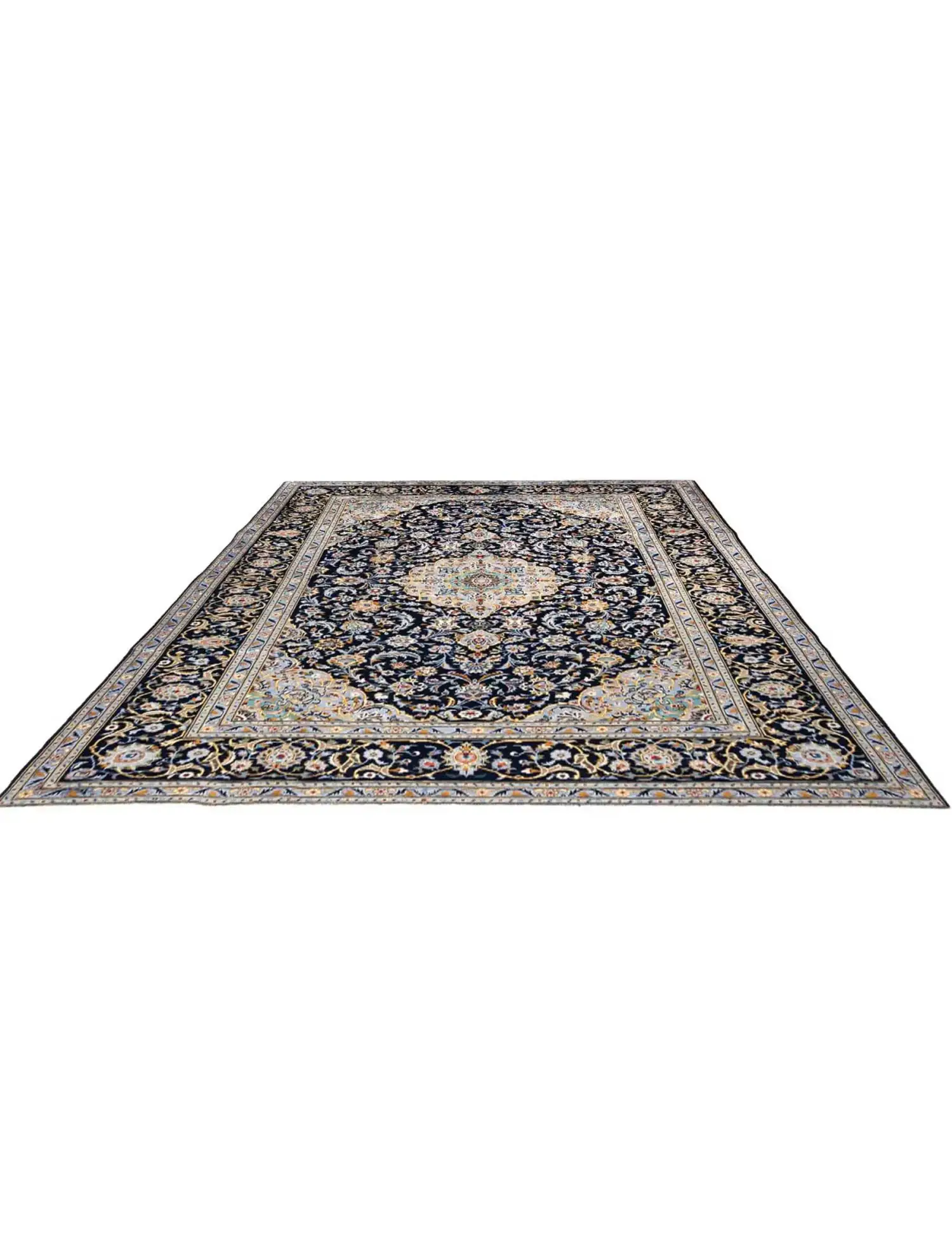 Bleu Persan Ardakan Patina 305 x 207 cm - Tapis fait main unique