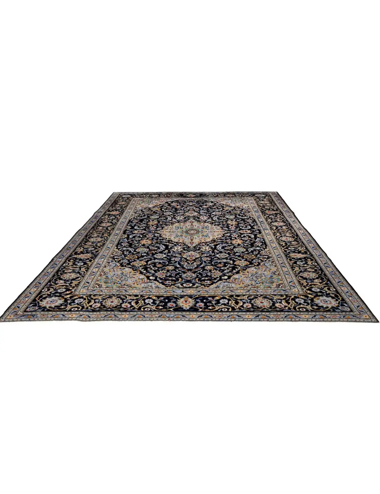Bleu Persan Ardakan Patina 305 x 207 cm - Tapis fait main unique