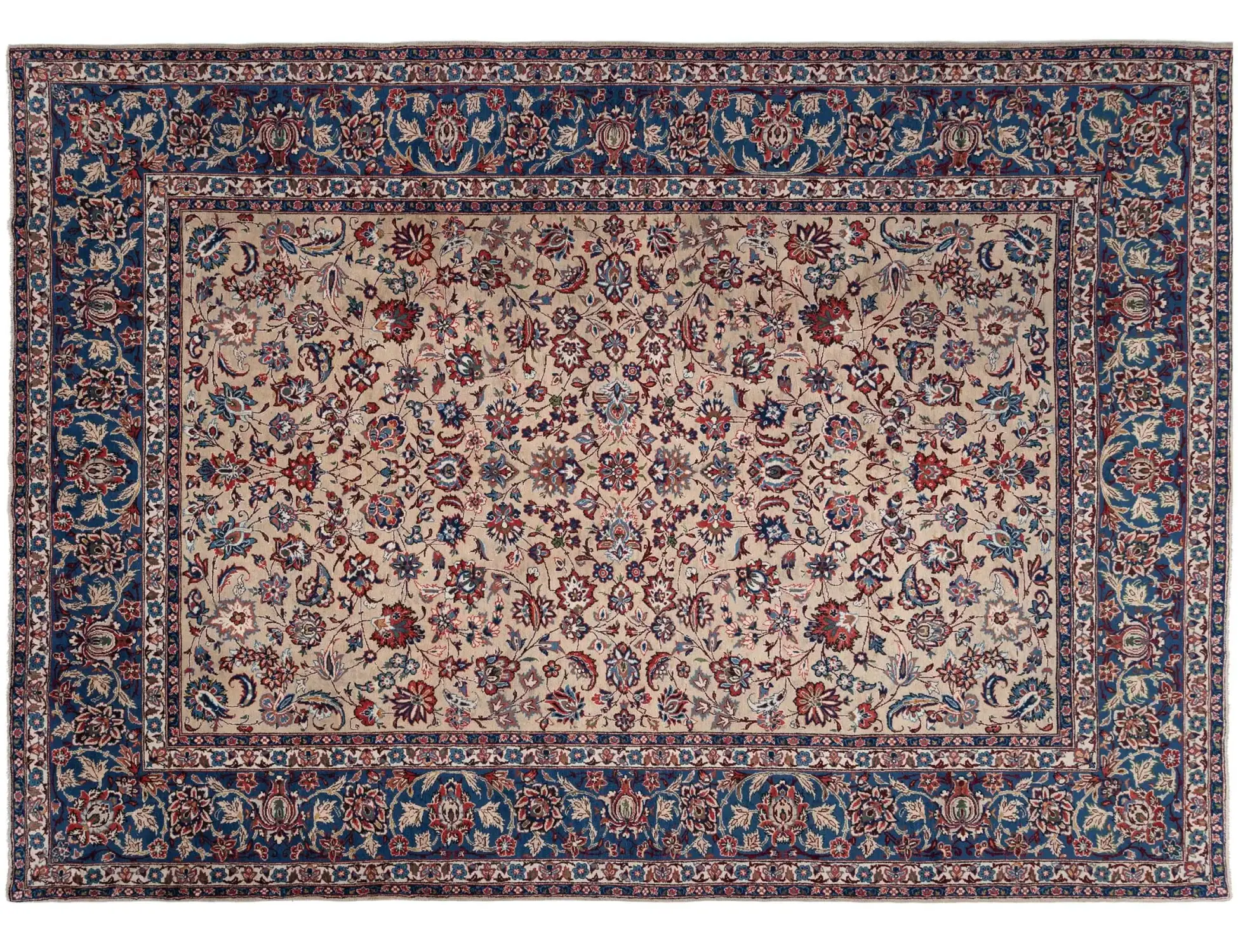 Beige Persan Isfahan Patina 350 x 255 cm - Tapis fait main unique