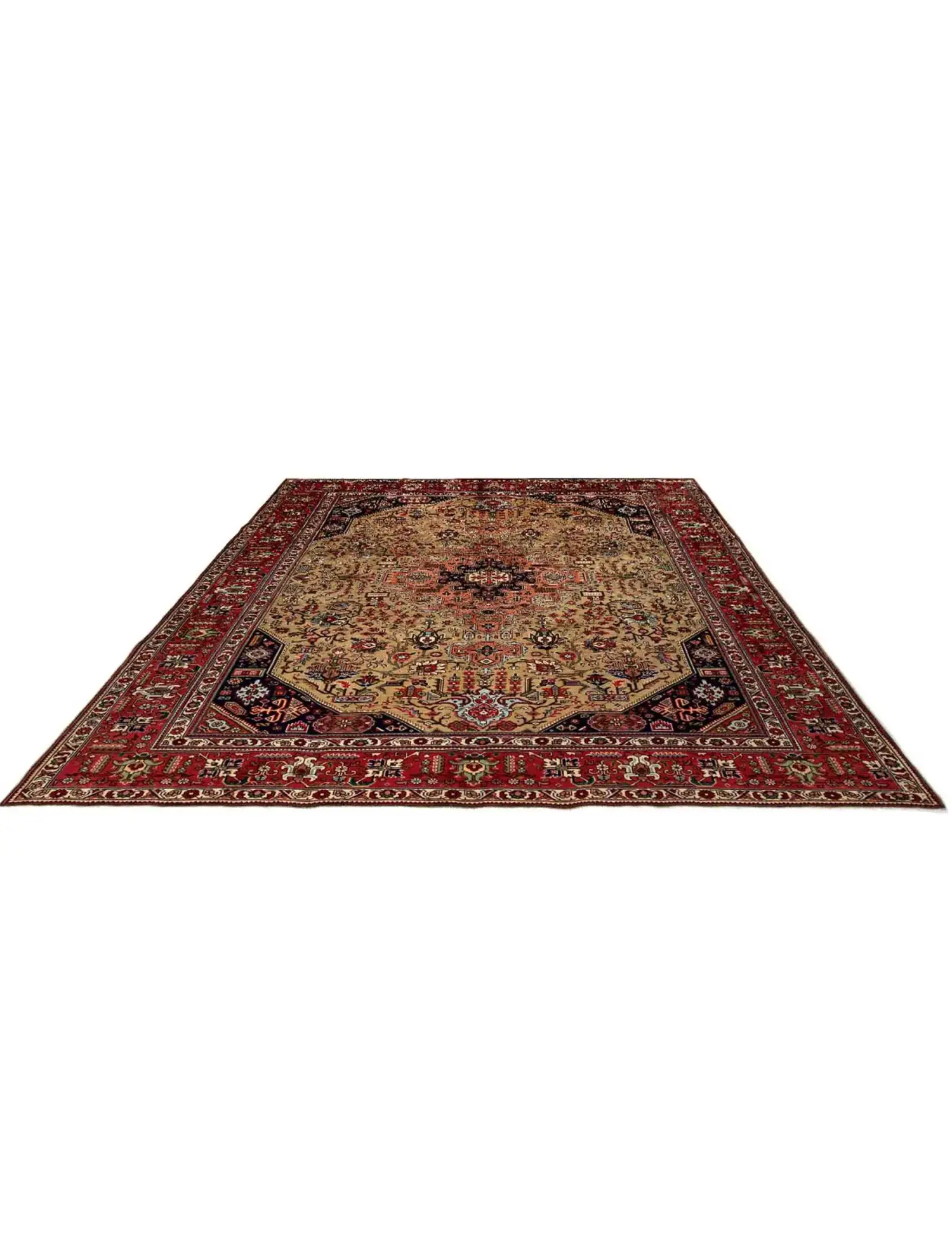 Beige Perzië Tabriz Patina 325 x 245 cm - Uniek handgemaakt tapijt