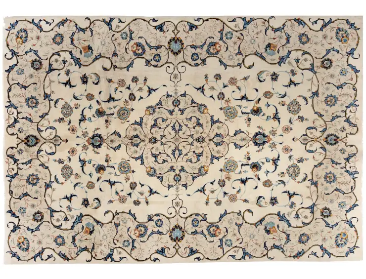Beige Persan Kashan Patina 398 x 290 cm