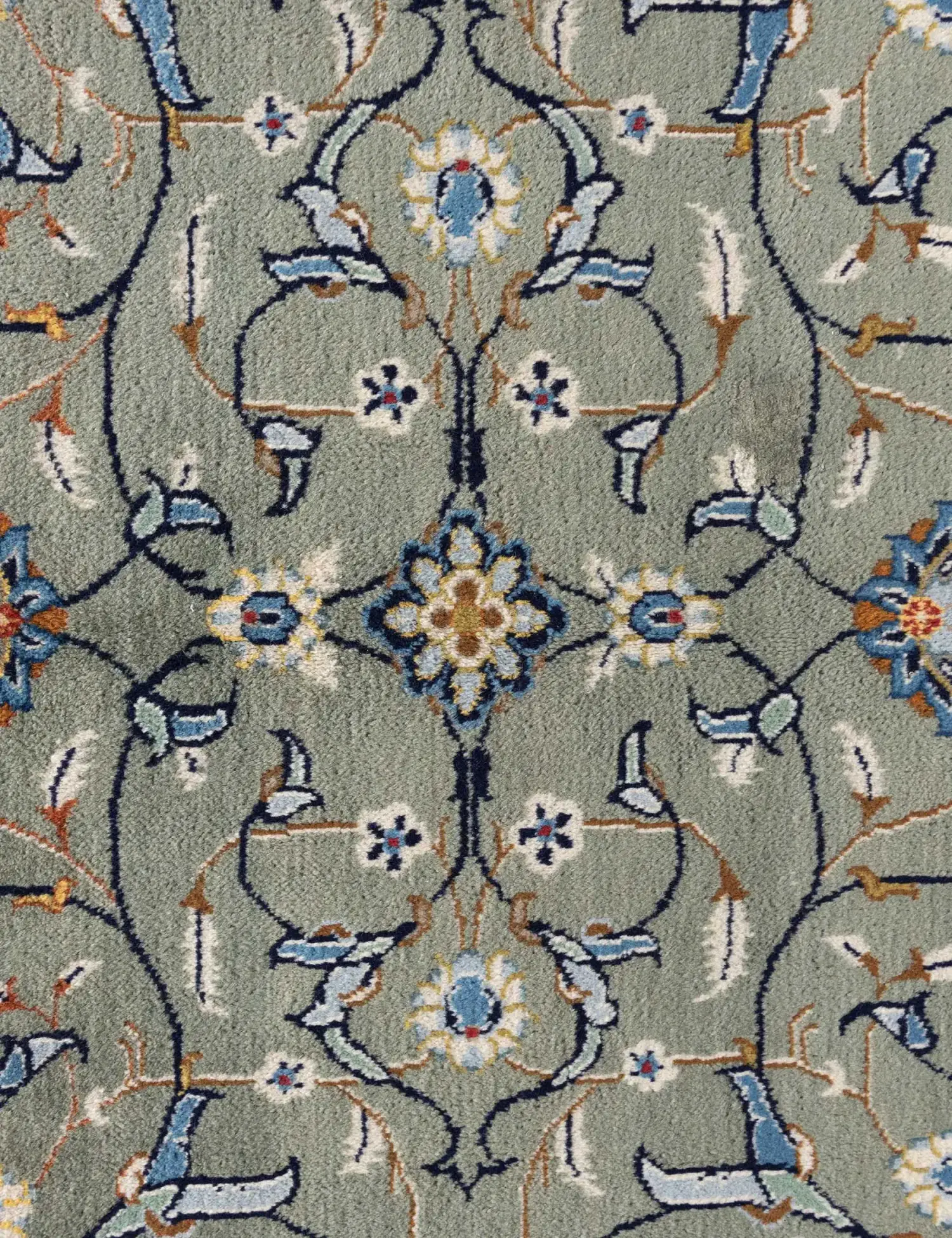 Beige Persa Kashan Patina 405 x 312 cm - Alfombra única hecha a mano