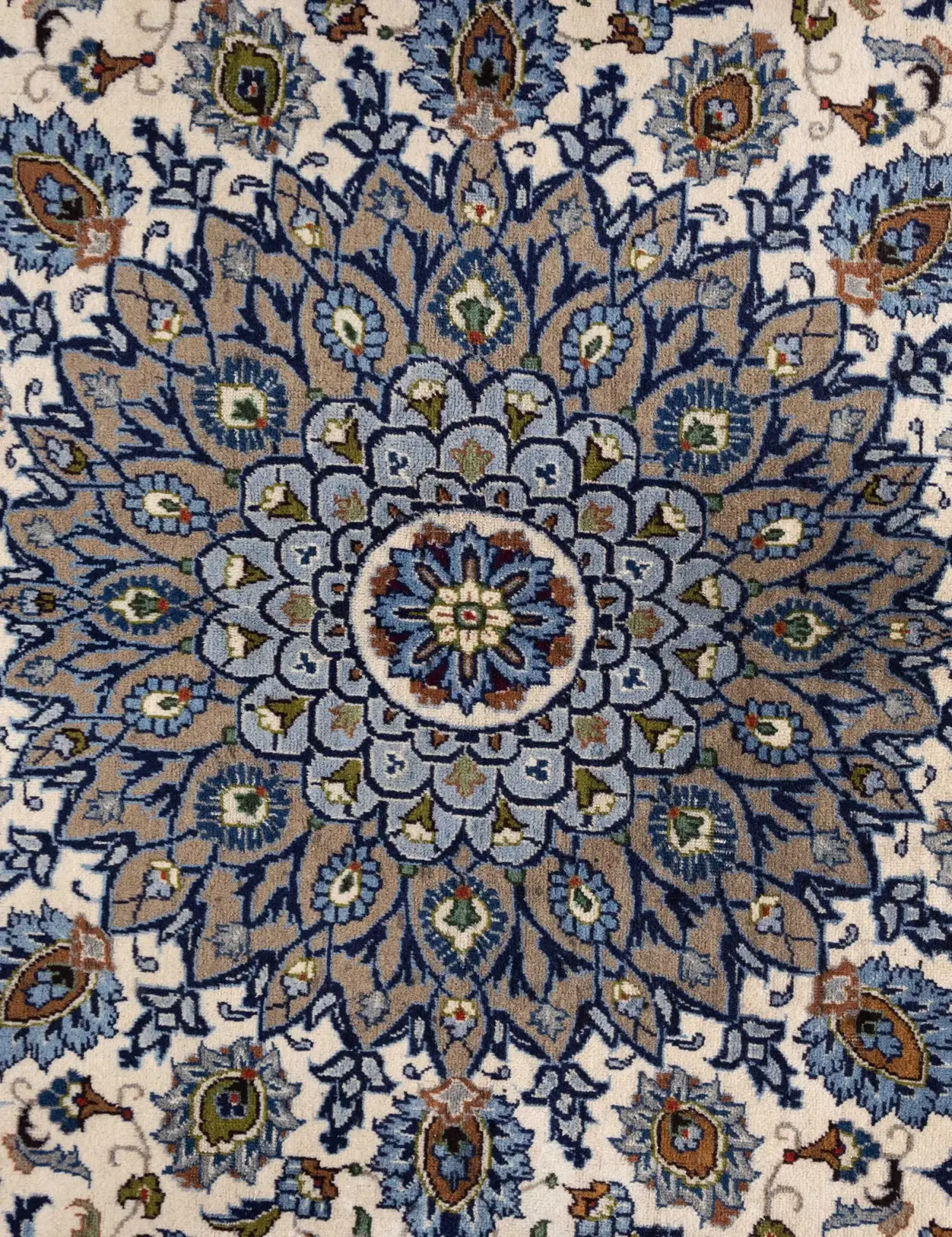 Beige Persa Kashmar Patina 390 x 288 cm - Alfombra única hecha a mano