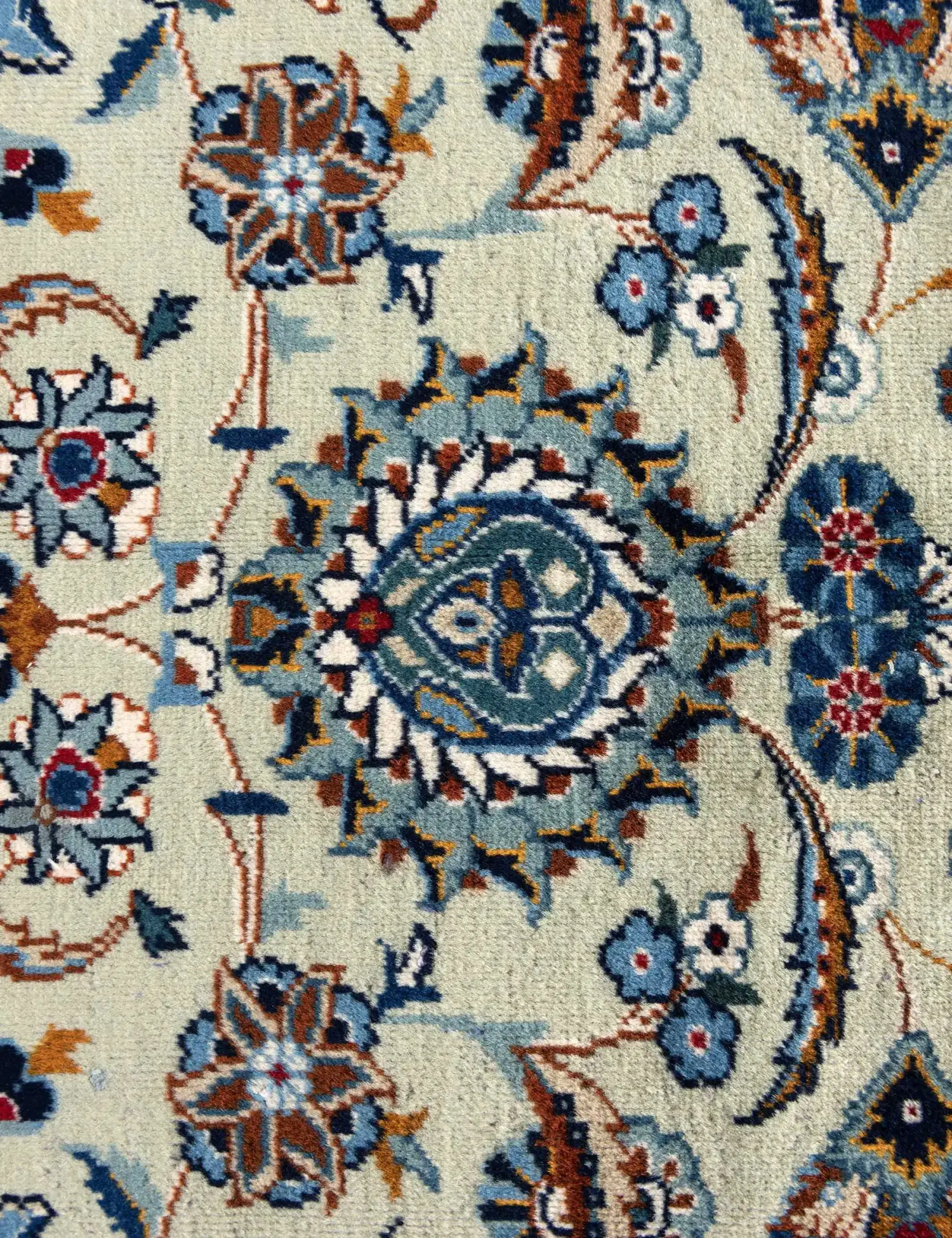 Beige Perzië Kashan Patina 347 x 260 cm - Uniek handgemaakt tapijt