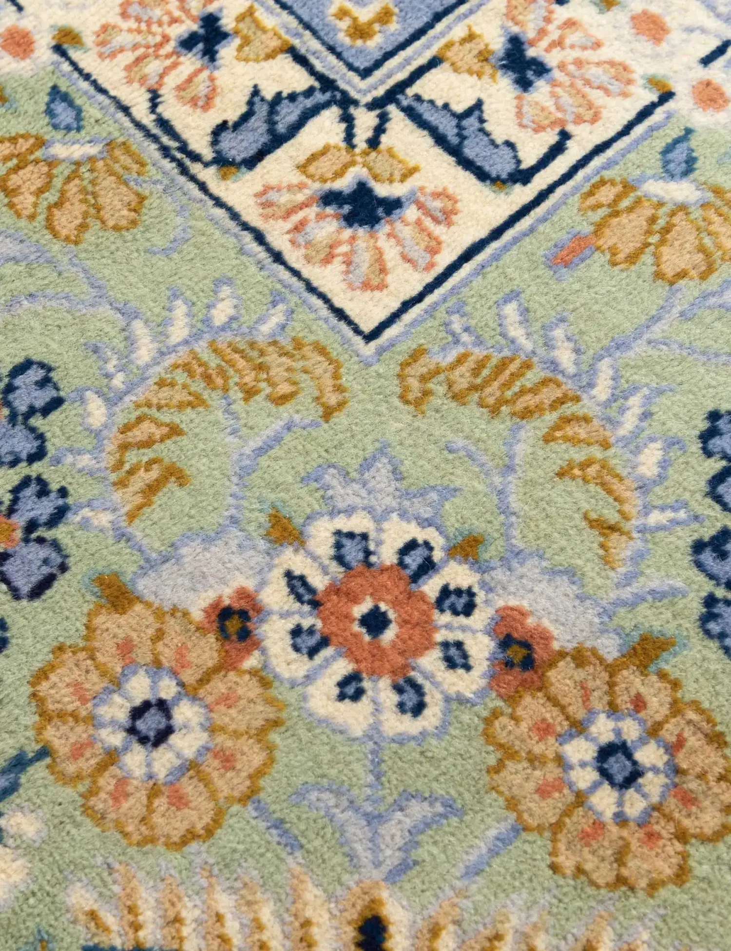 Giallo Persiano Kashan Patina 316 x 217 cm - Tappeto unico fatto a mano