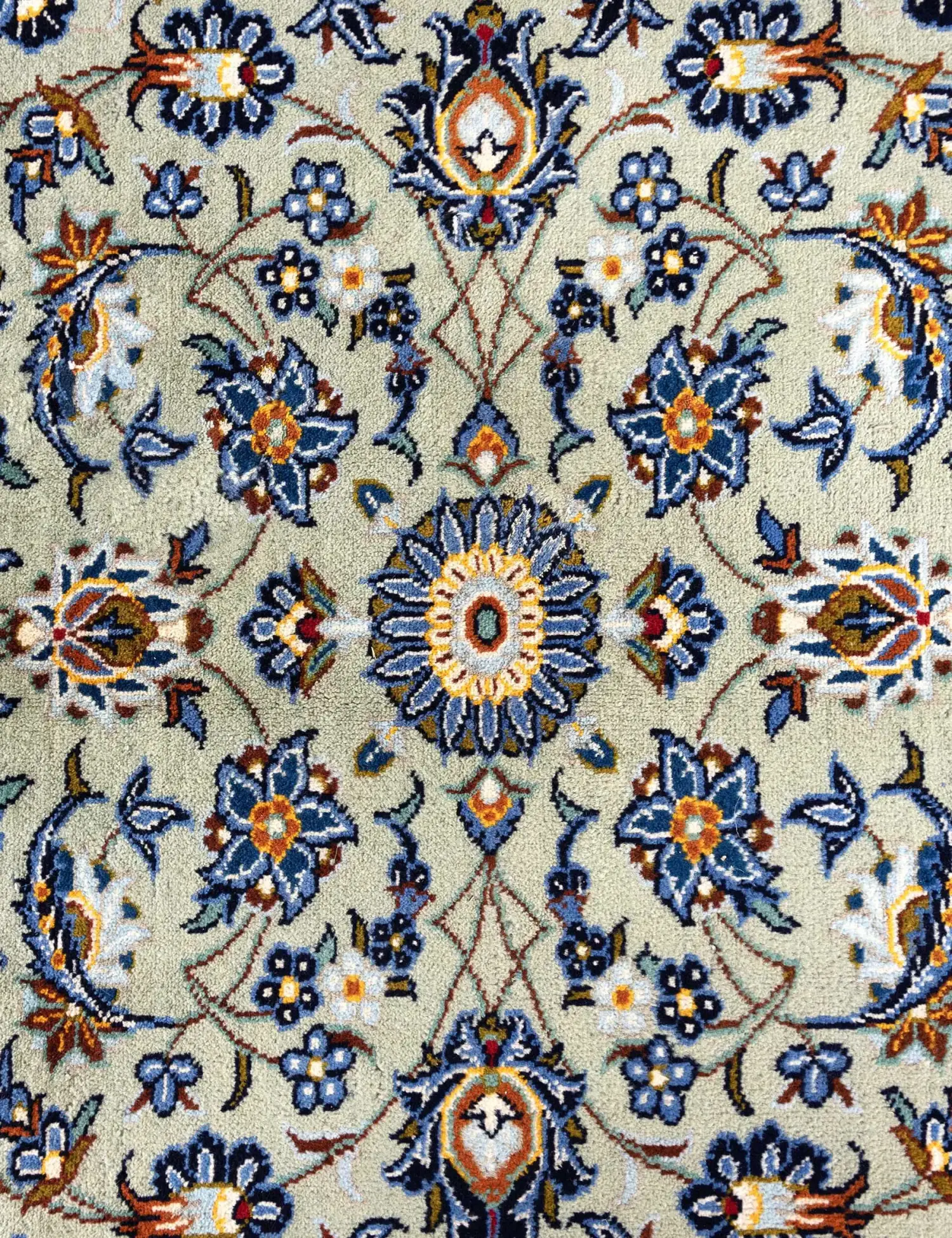 Beige Persiano Kashan Patina 369 x 269 cm - Tappeto unico fatto a mano