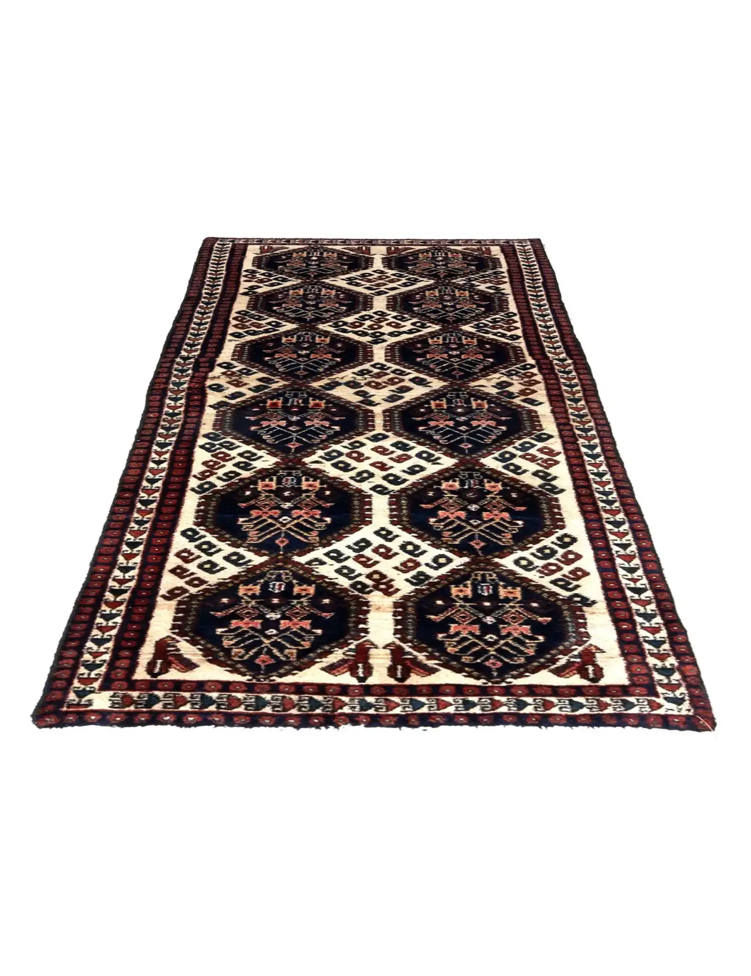Blu Persiano Hamadan Patina 180 x 67 cm - Tappeto unico fatto a mano
