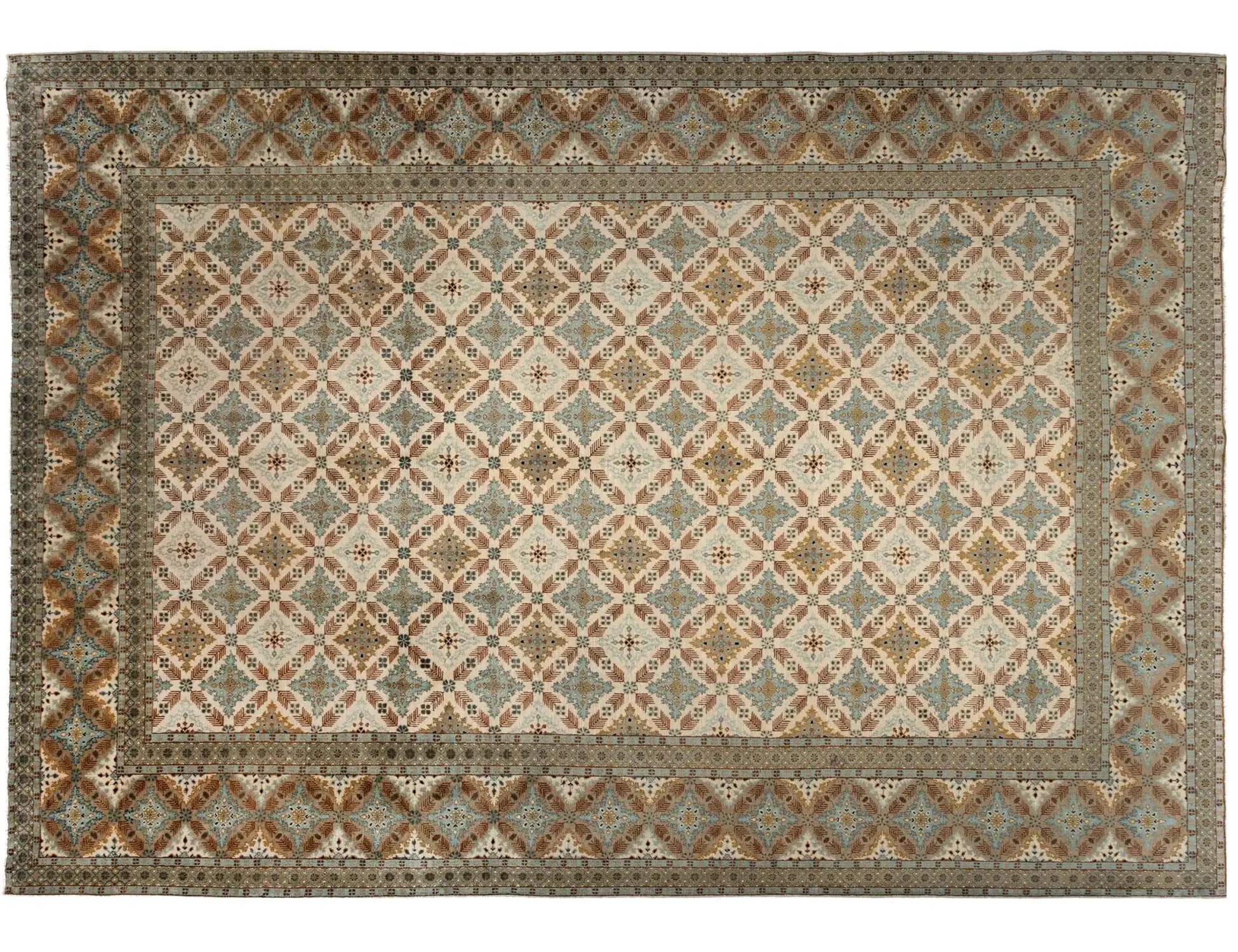 Beige persia Kashan Patina  375 x 275 cm - Unikt håndlaget teppe