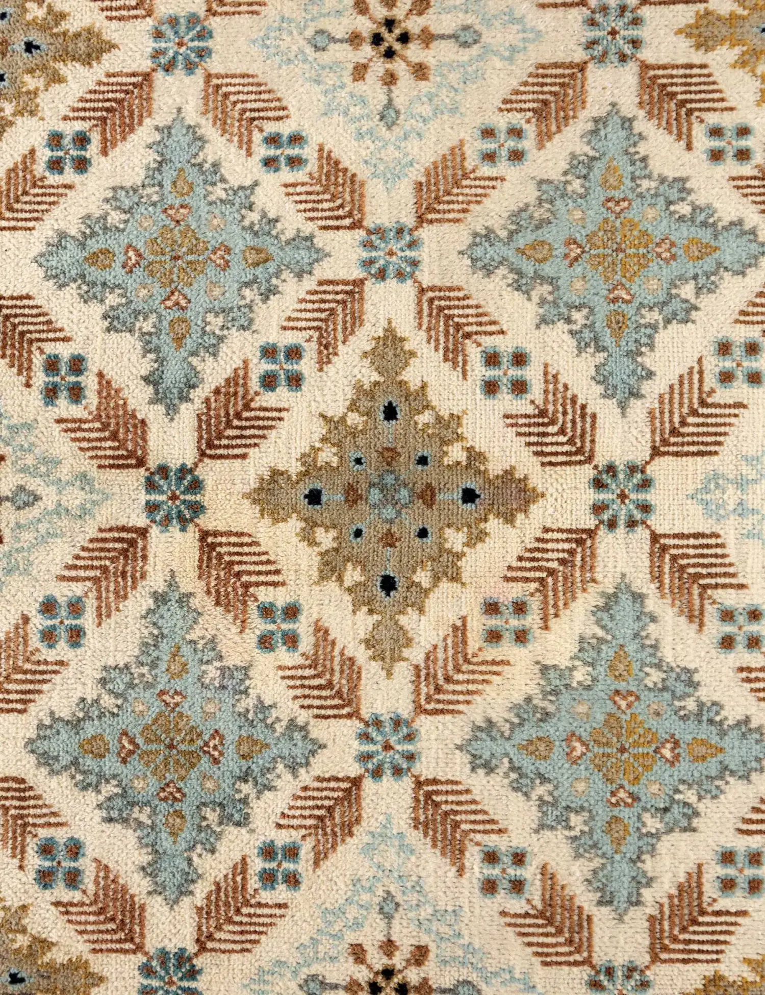 Beige Persan Kashan Patina 375 x 275 cm - Tapis fait main unique