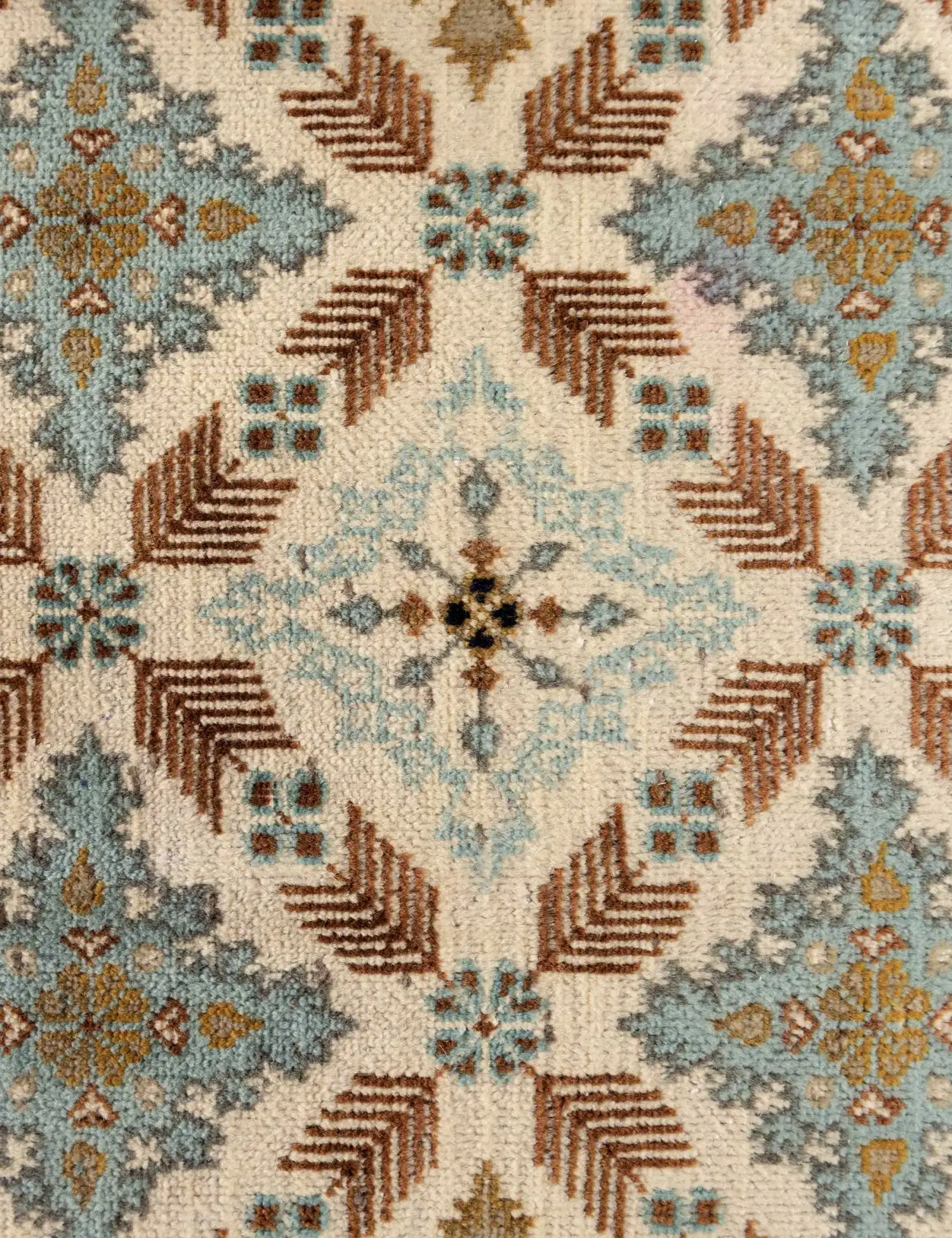 Beige Persan Kashan Patina 375 x 275 cm - Tapis fait main unique