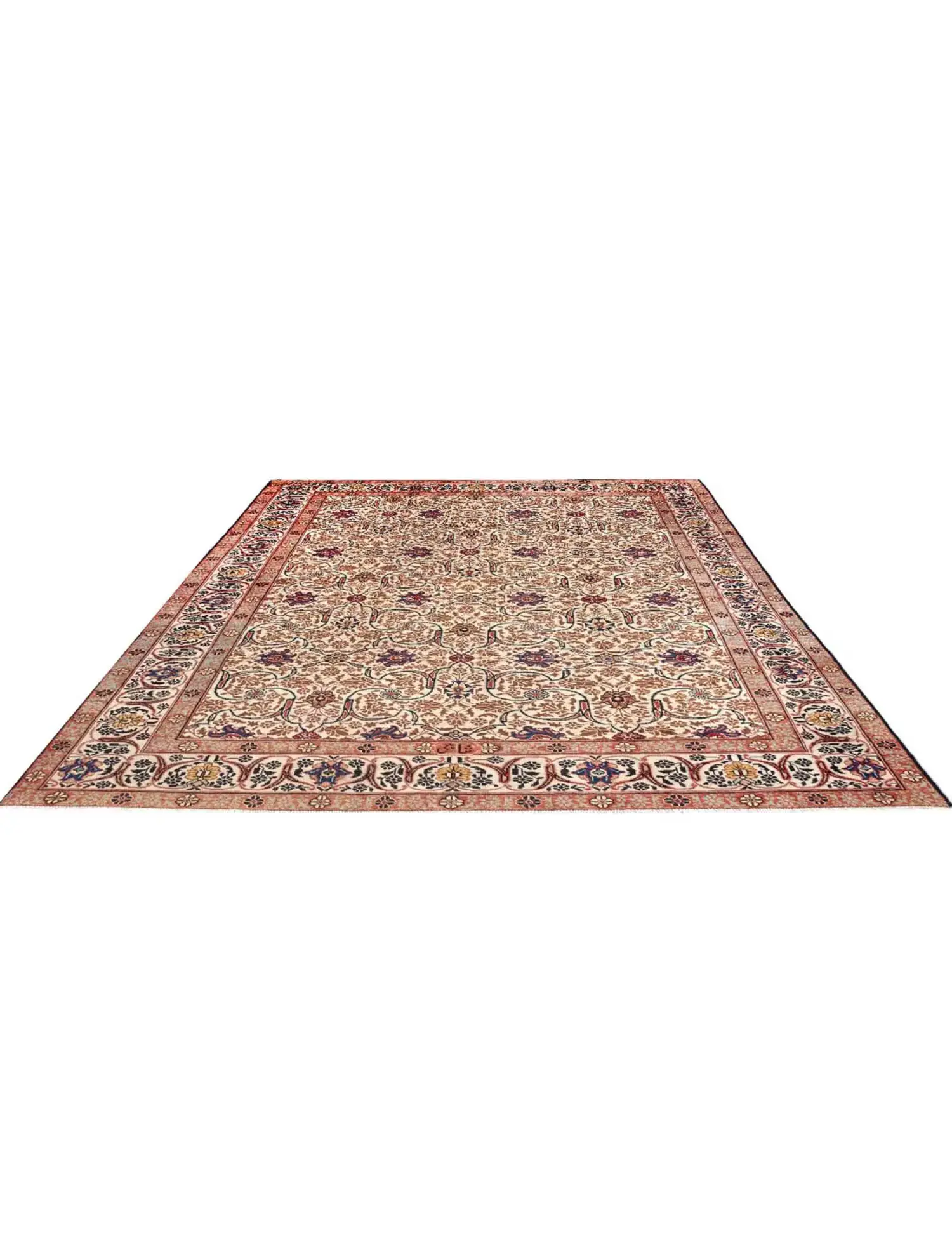 Beige Persien Tabriz Patina  315 x 232 cm - Einzigartiger handgefertigter Teppich
