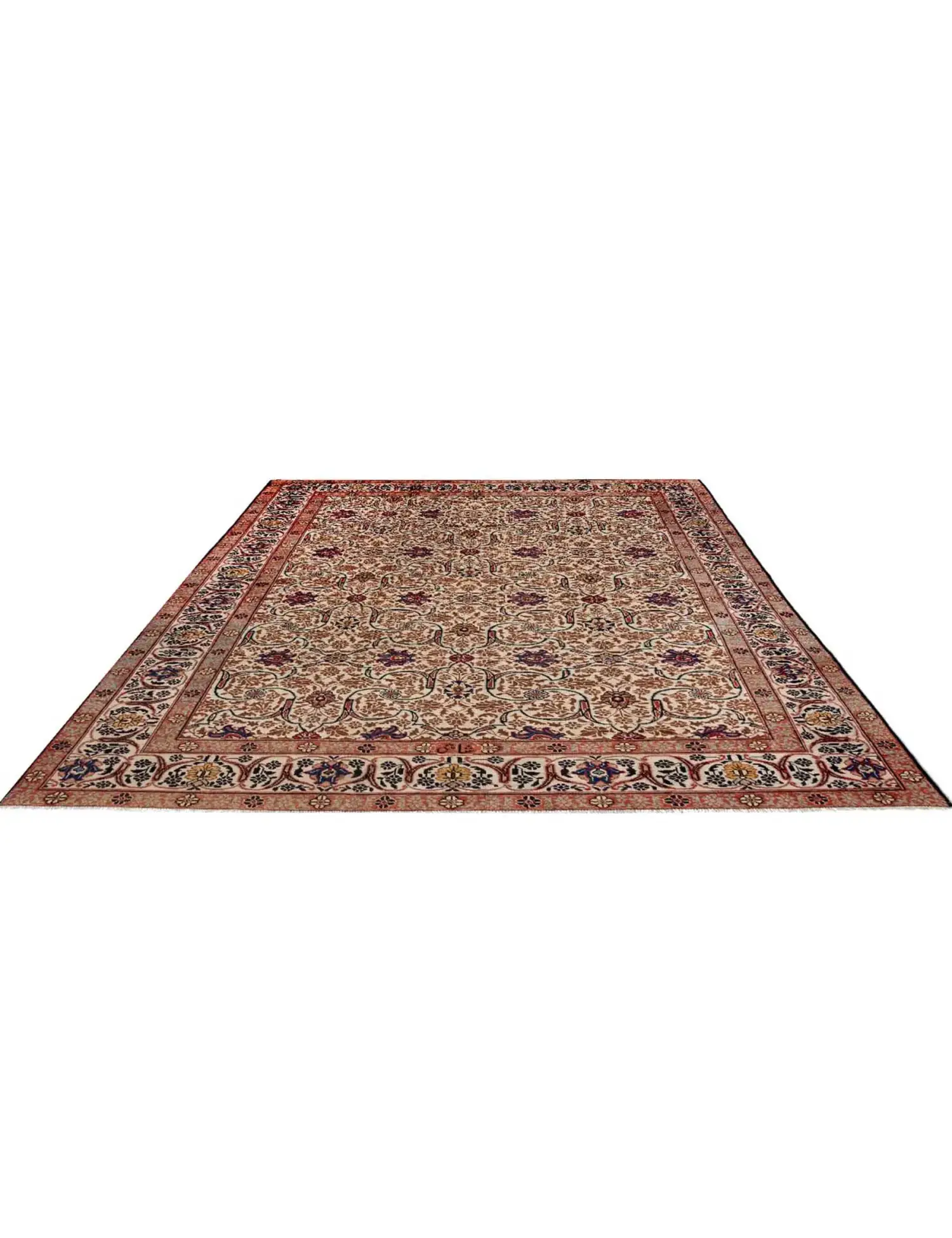 Beige Persien Tabriz Patina  315 x 232 cm - Einzigartiger handgefertigter Teppich