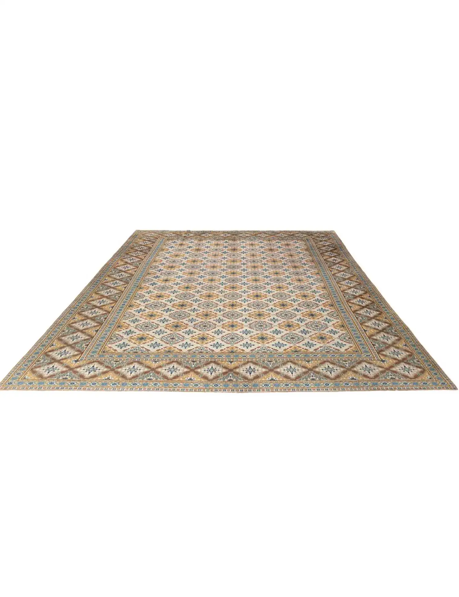 Beige Persien Kashan Patina 370 x 263 cm - Unik handgjord matta