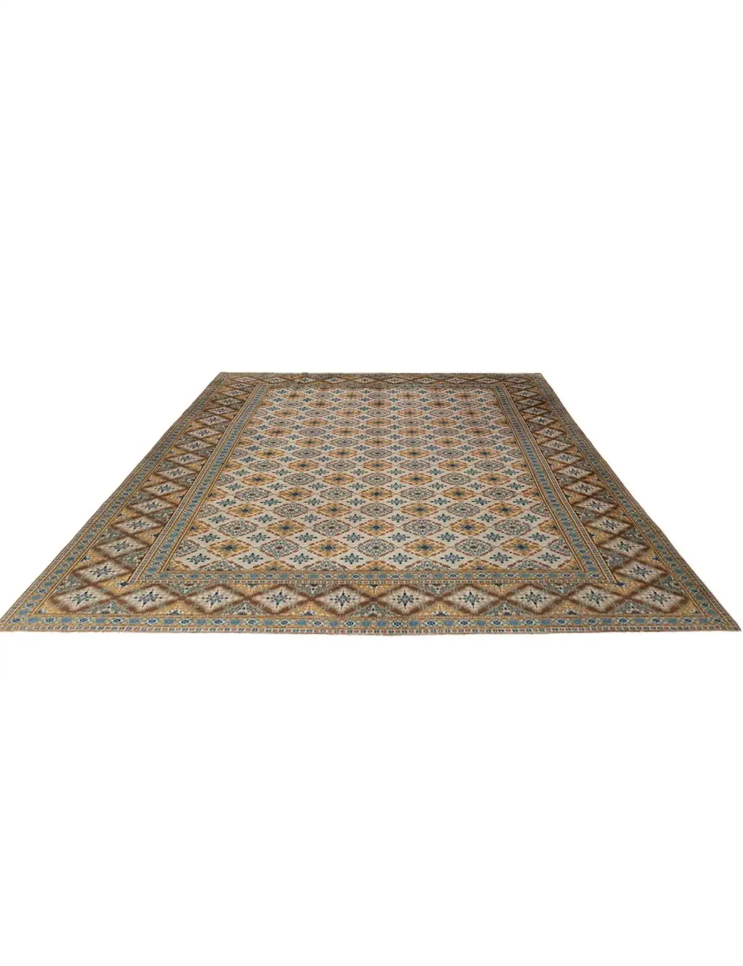 Beige Persien Kashan Patina 370 x 263 cm - Unik handgjord matta