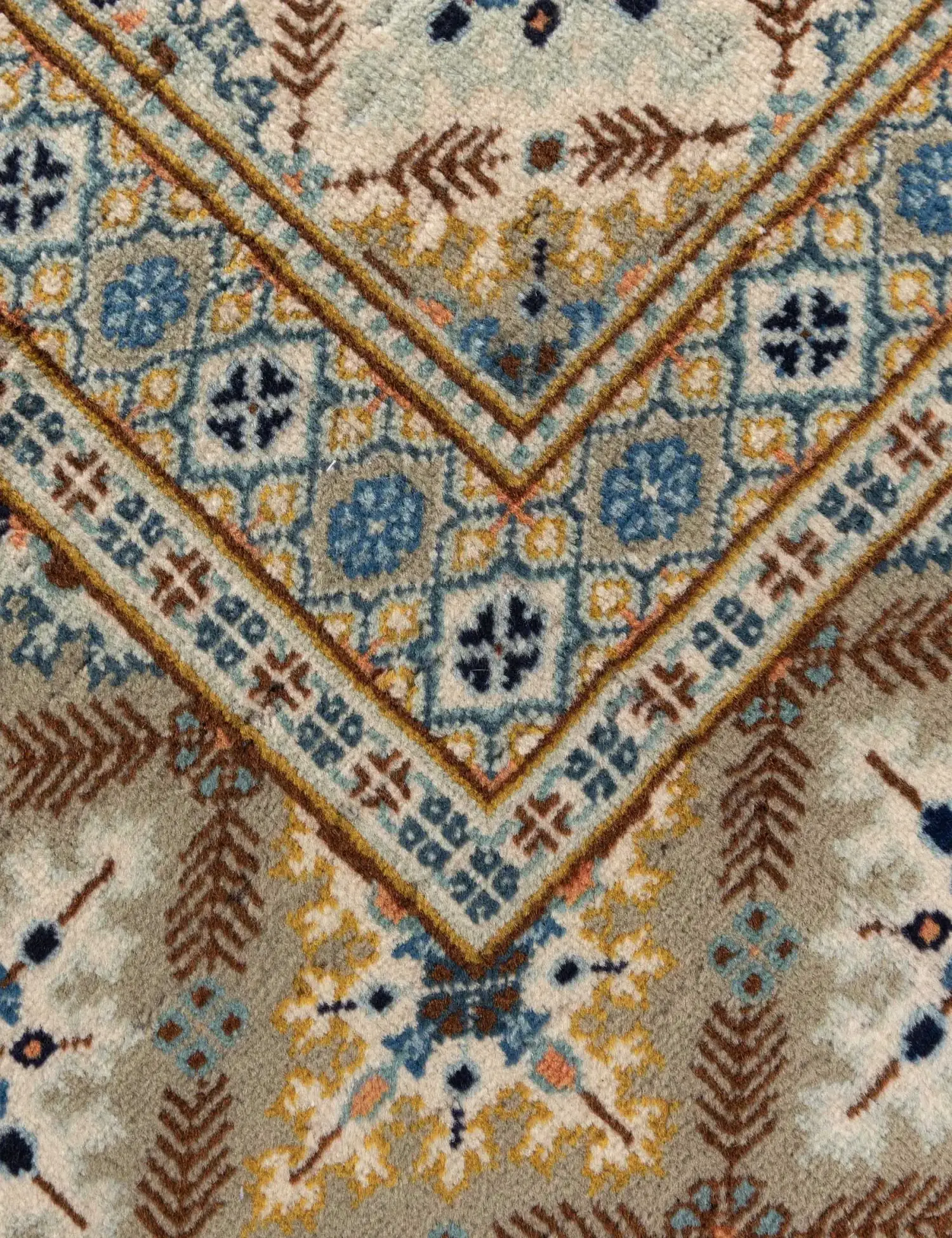 Beige Persien Kashan Patina 370 x 263 cm - Unik handgjord matta