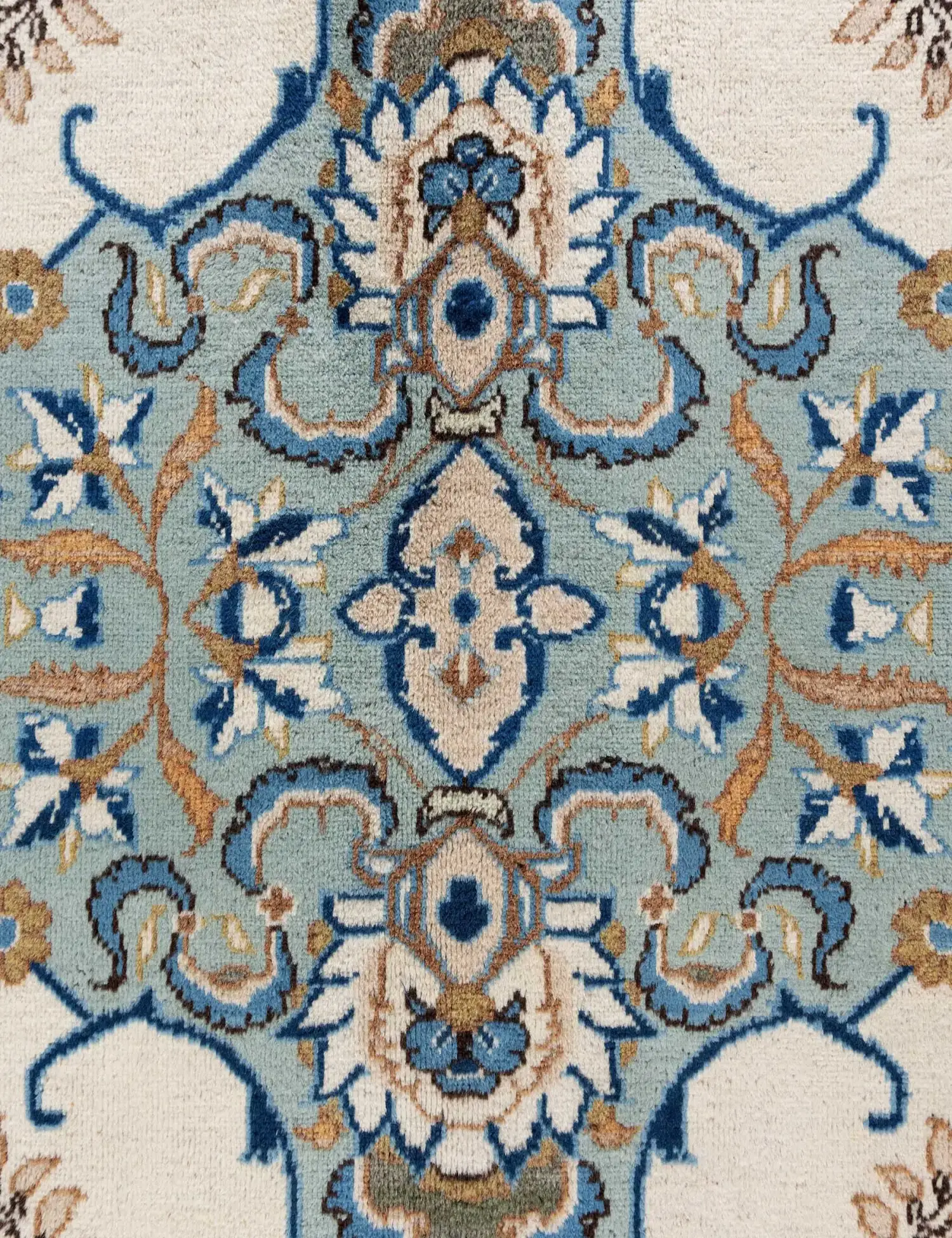 Beige Persia Kashan Patina 390 x 293 cm - Ainutlaatuinen käsintehty matto