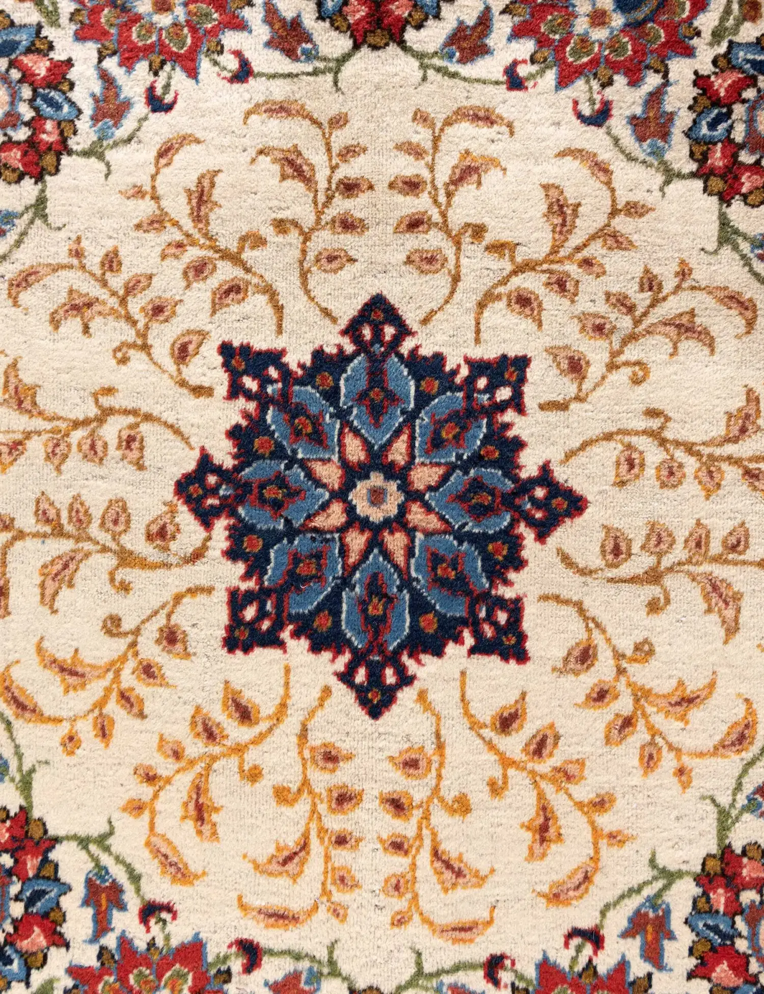 Beige Persien Kashan Patina  405 x 286 cm - Einzigartiger handgefertigter Teppich