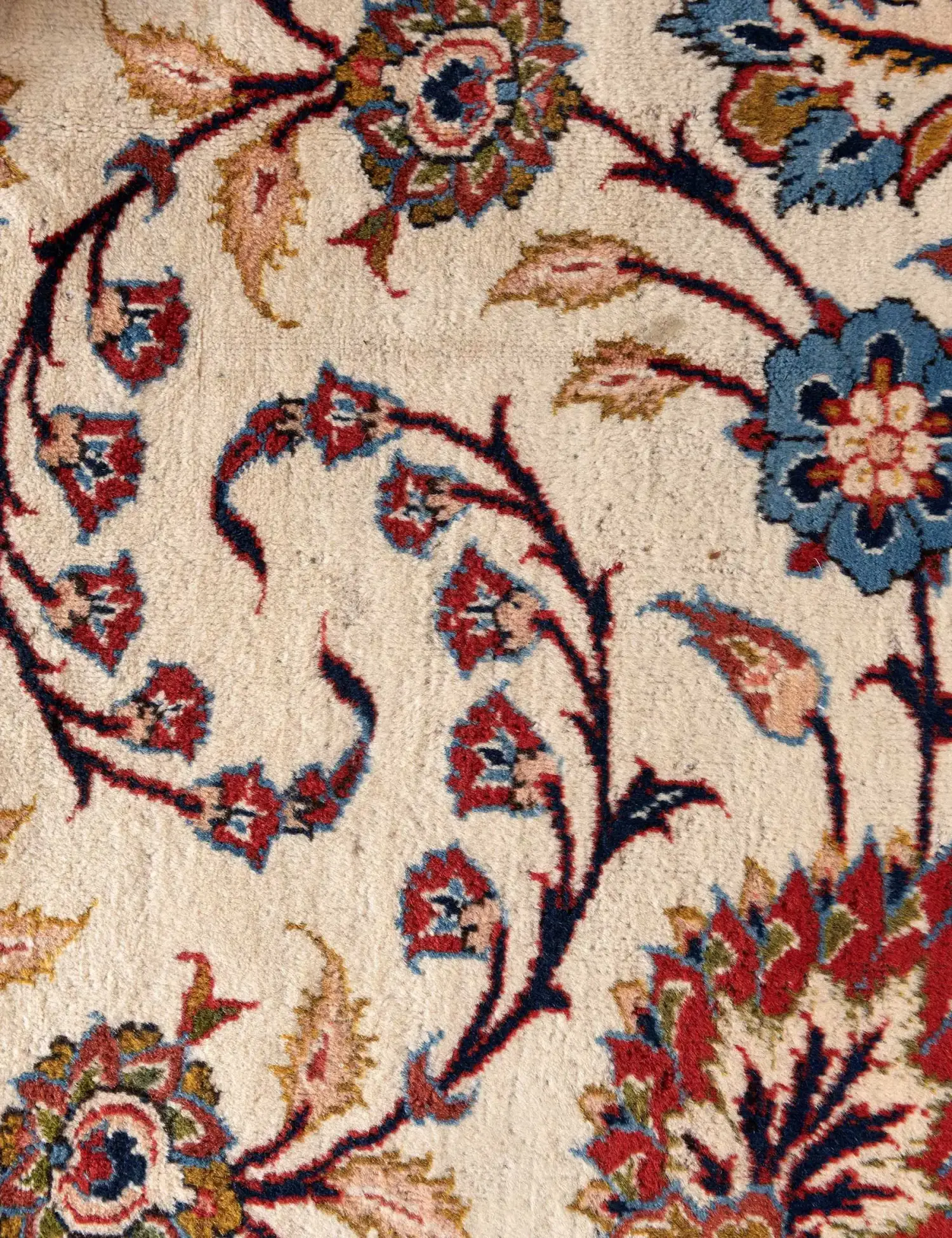 Beige Persien Kashan Patina  405 x 286 cm - Einzigartiger handgefertigter Teppich