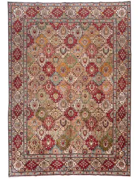 Multicolore Persan Tabriz Patina  390 x 292 cm