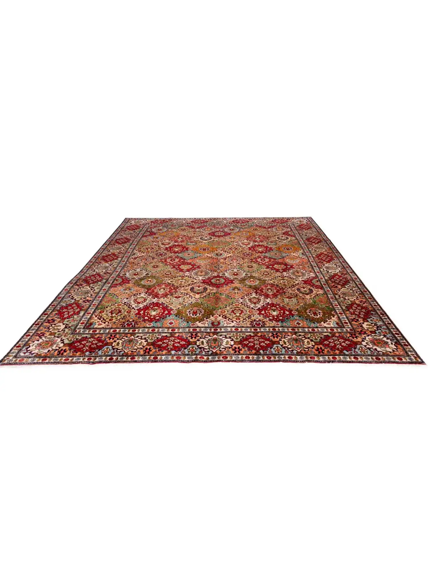 Multicolore Persiano Tabriz Patina 390 x 292 cm - Tappeto unico fatto a mano