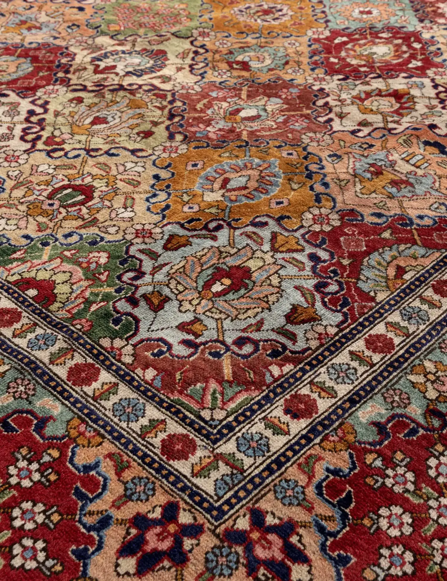 Multicolore Persiano Tabriz Patina 390 x 292 cm - Tappeto unico fatto a mano