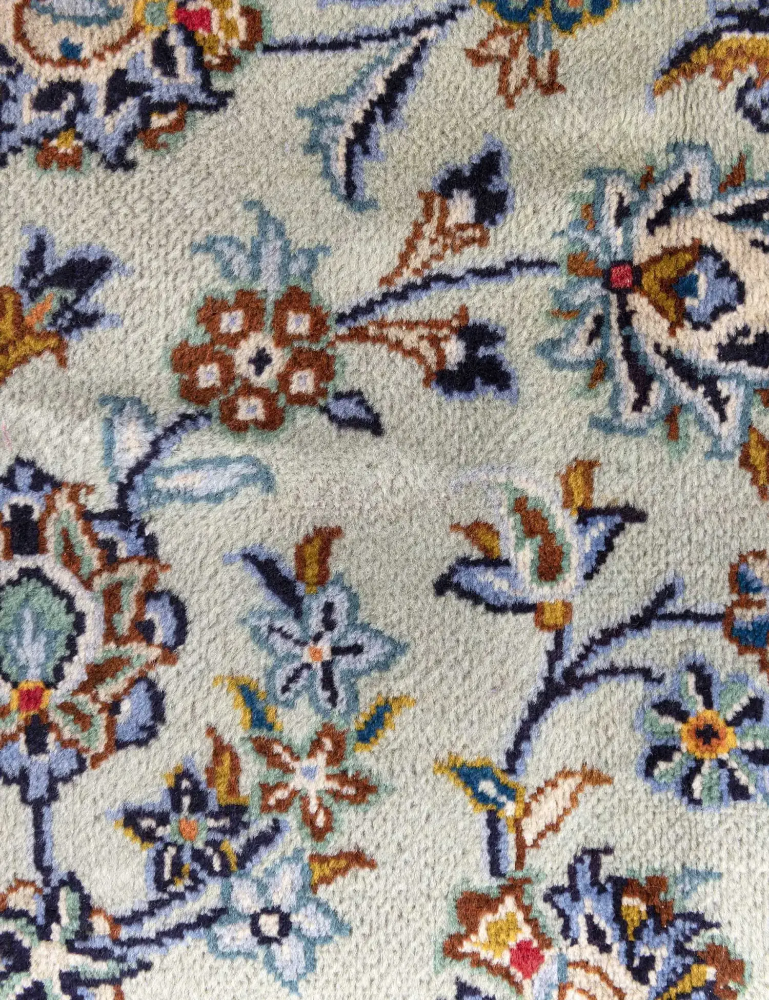 Verde Persiano Kashan Patina 390 x 290 cm - Tappeto unico fatto a mano