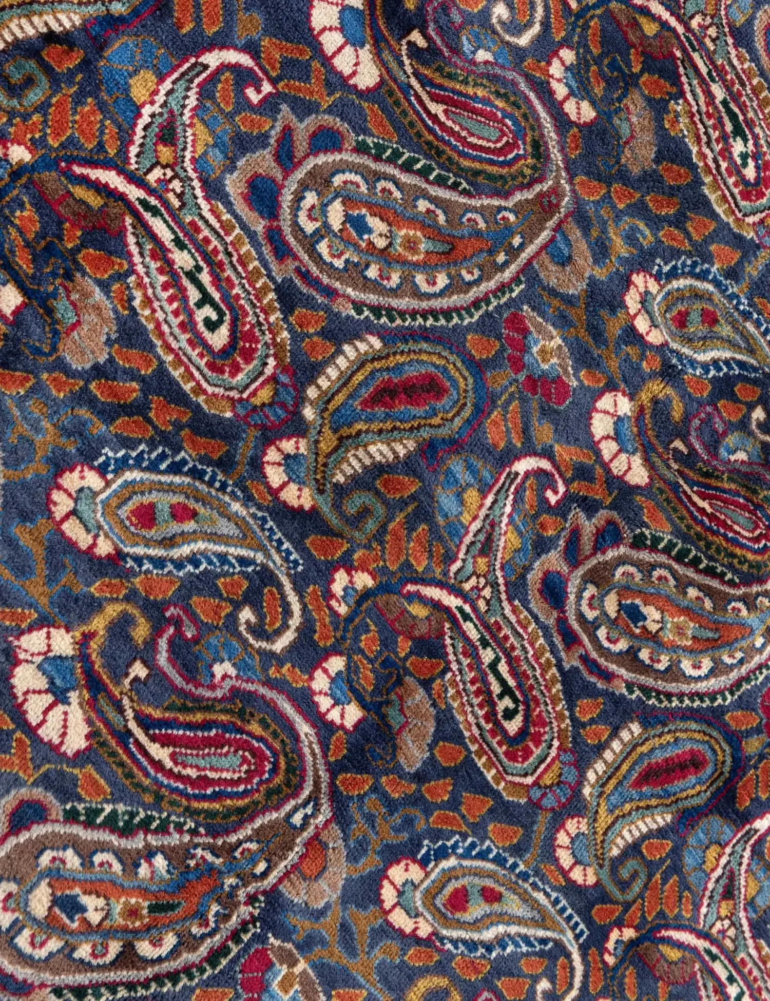 Blau Persien Kashmar Patina 372 x 293 cm - Einzigartiger handgefertigter Teppich