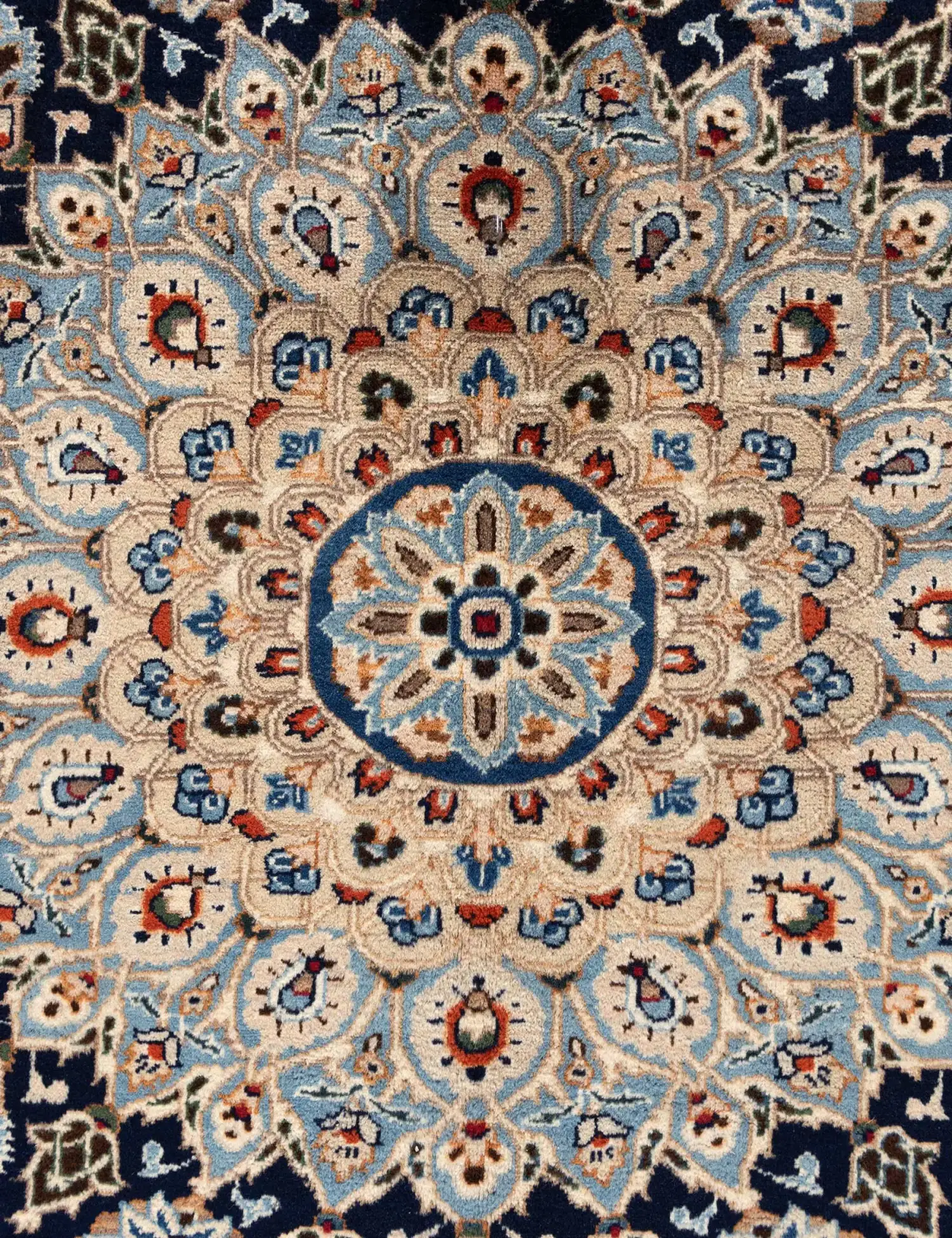 Blå persia Kashmar Patina 400 x 300 cm - Unikt håndlaget teppe