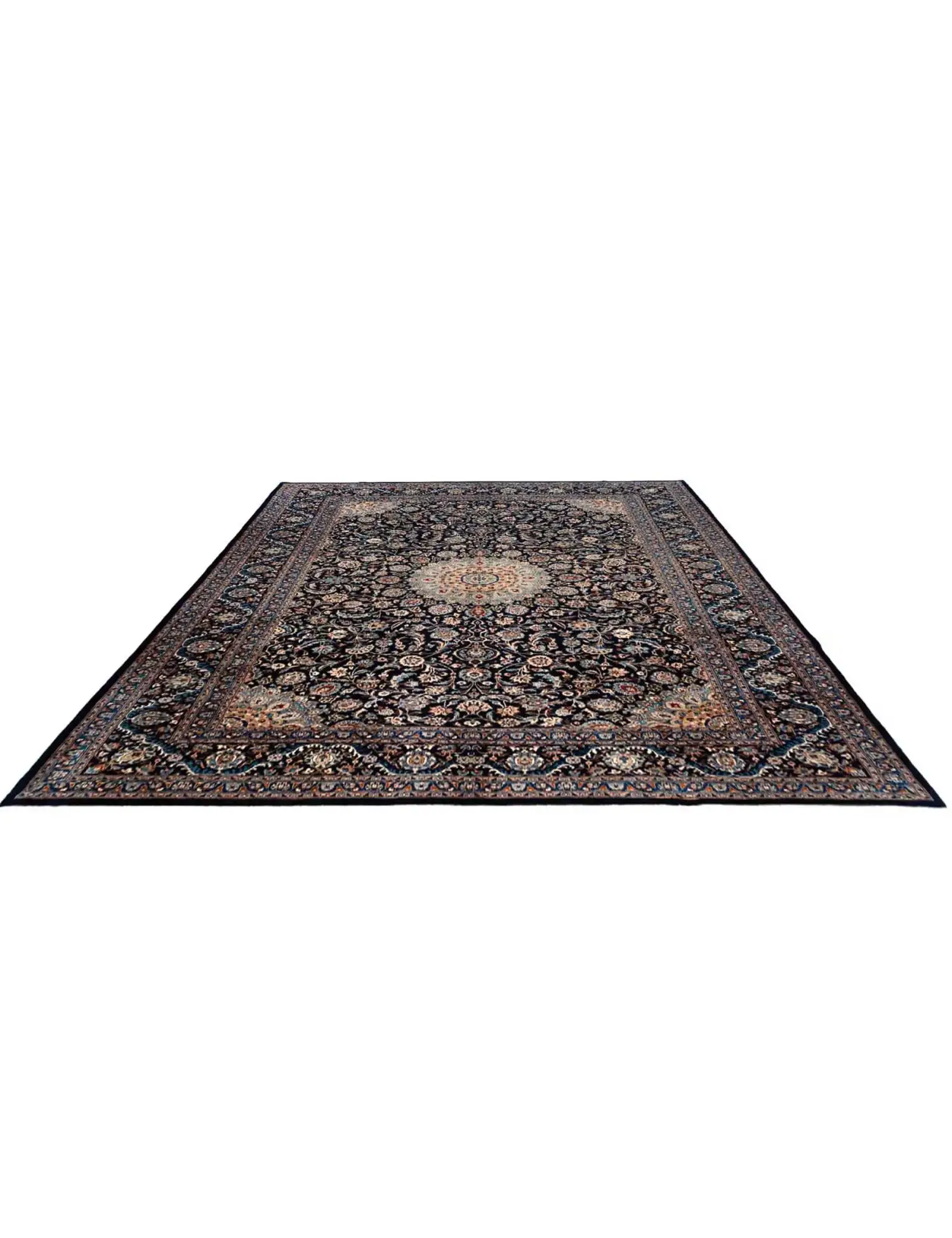 Blå persia Kashmar Patina 400 x 300 cm - Unikt håndlaget teppe