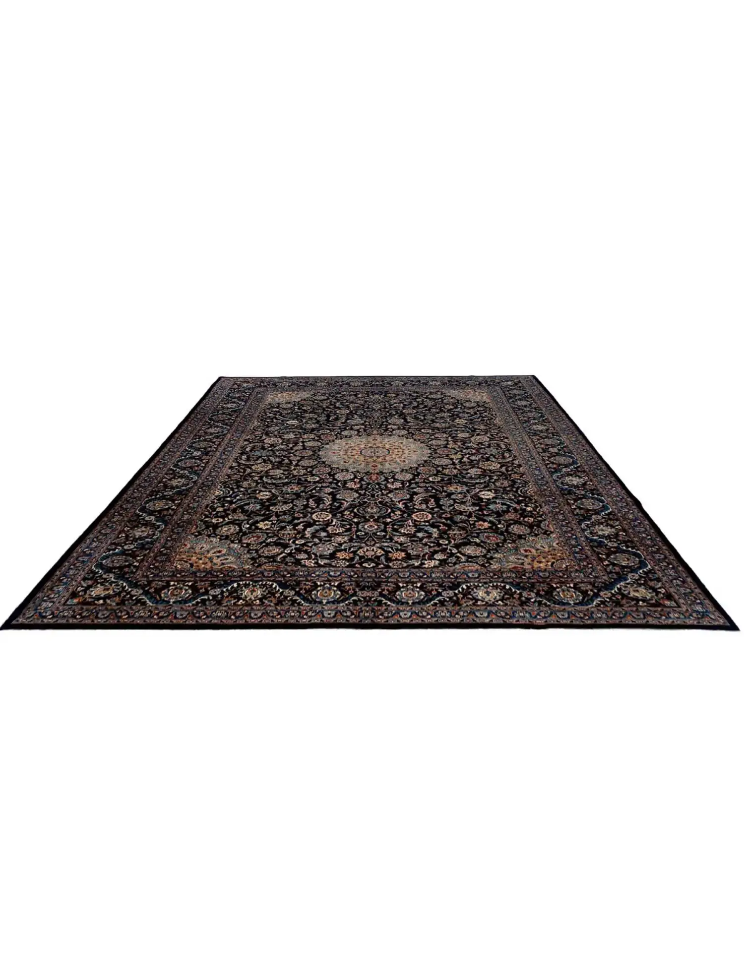 Blå persia Kashmar Patina 400 x 300 cm - Unikt håndlaget teppe